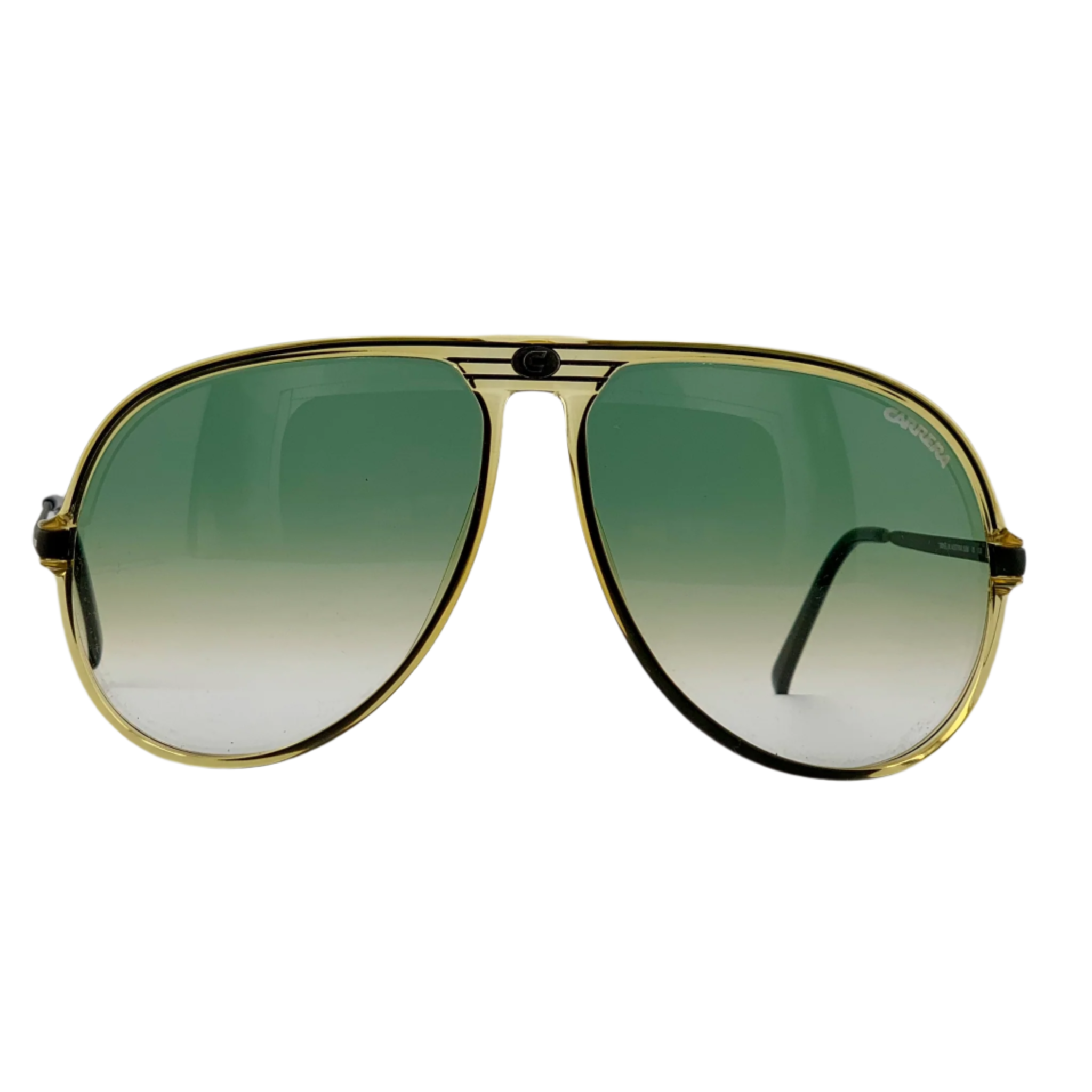 Carrera Aviator 5586 70 sunglasses with gold frames and blue gradient lenses