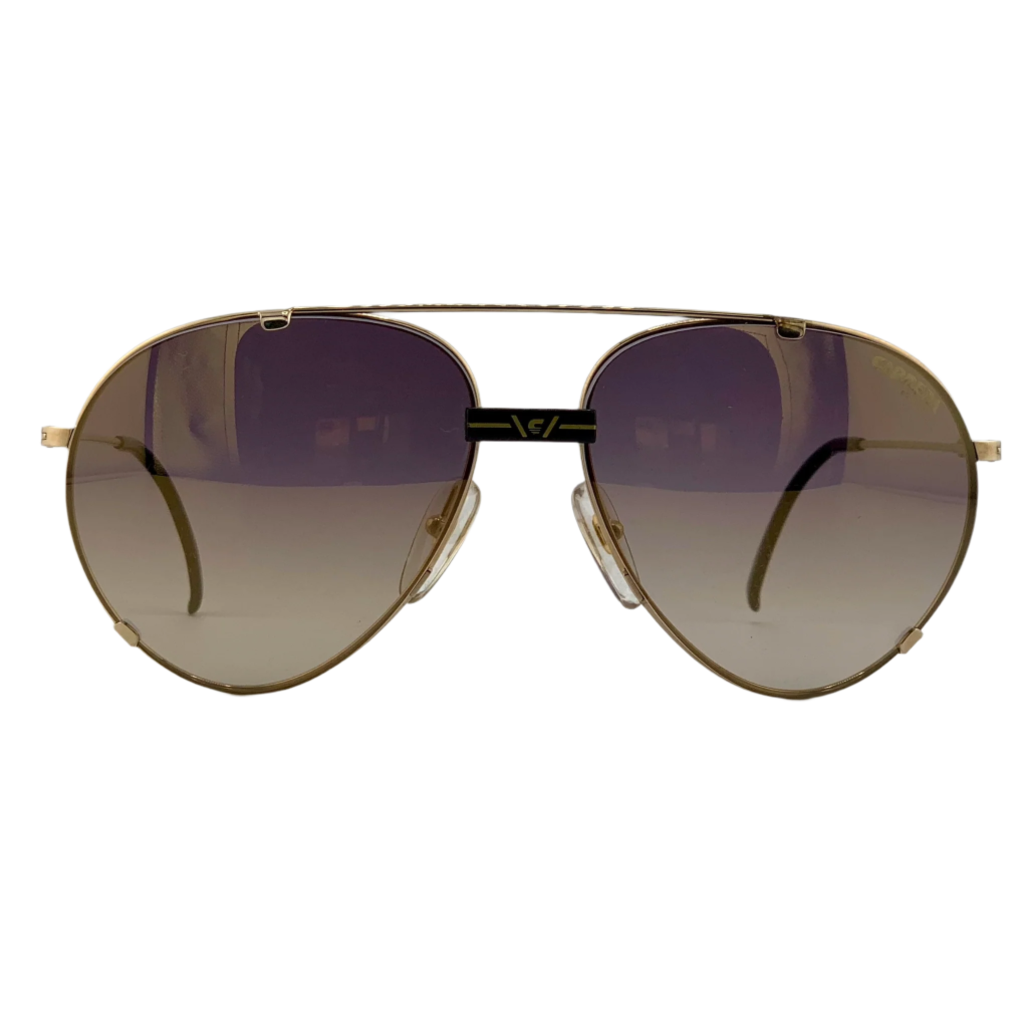 Vintage Carrera Aviator 5463 40 sunglasses for men and women in gold frame with brown mirror lens and 100% UV protection from Austria