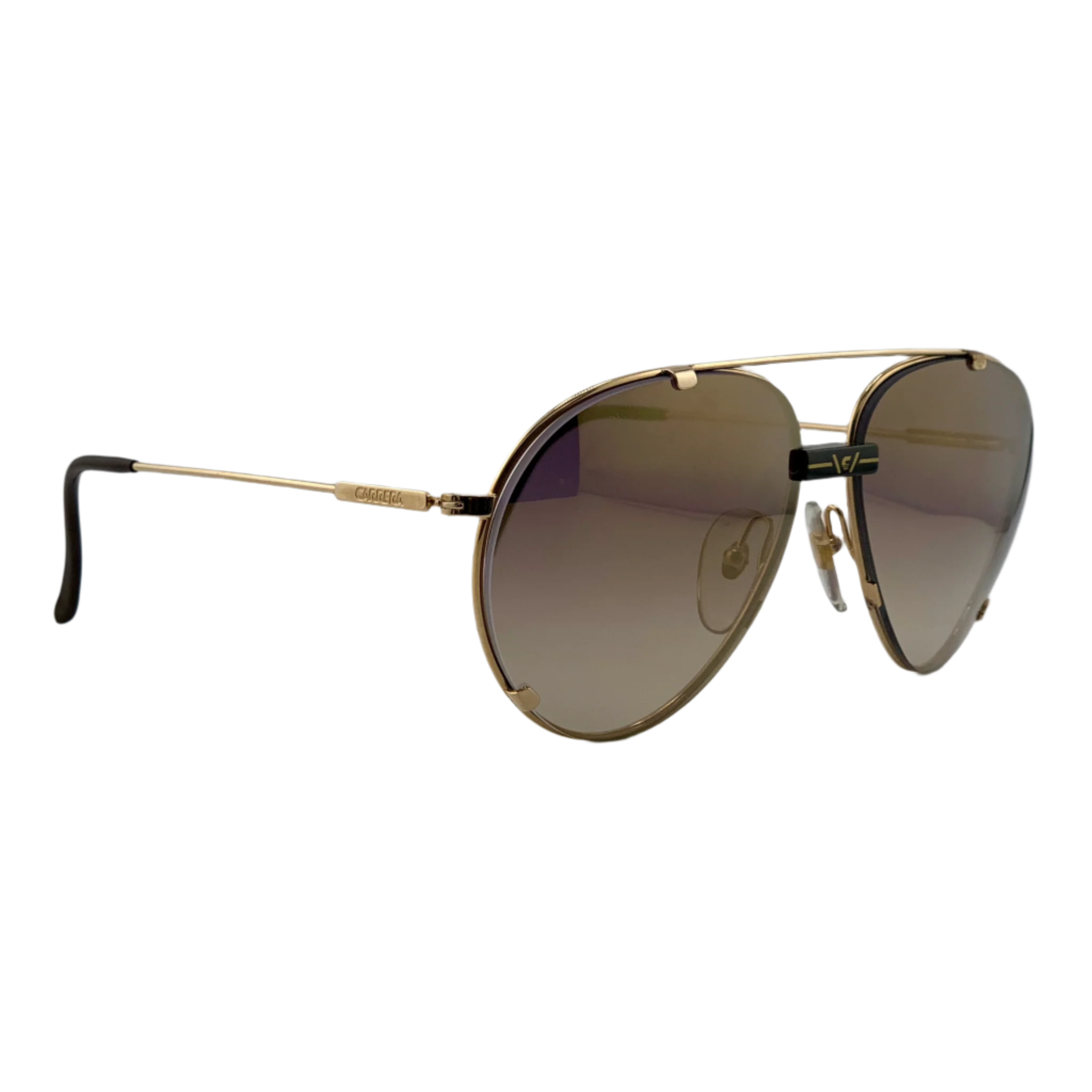 Gold frame Carrera Aviator 5463 40 sunglasses with brown mirror lens for ultimate UV protection