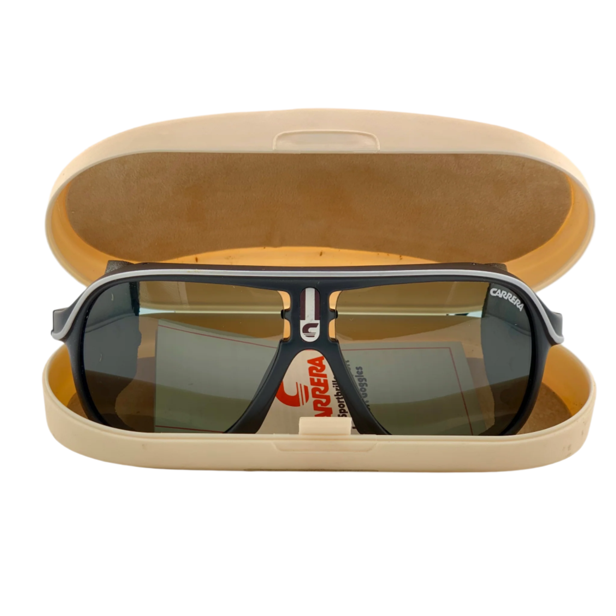 Carrera Aviator 5544 90 sunglasses with gold frames and green lenses