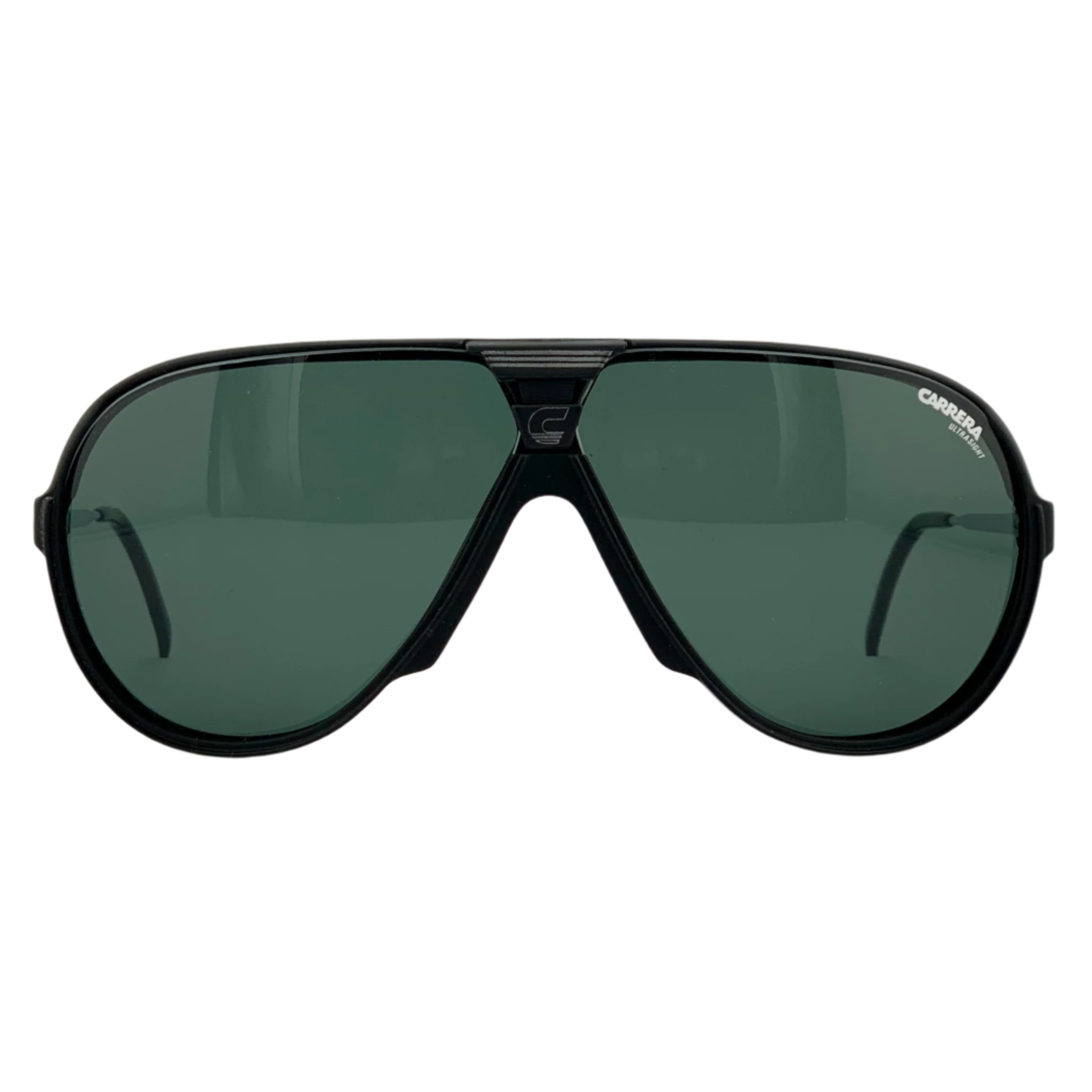 Vintage black Carrera Aviator 5593A 90 sunglasses for men and women with green lenses and 100% UV protection 