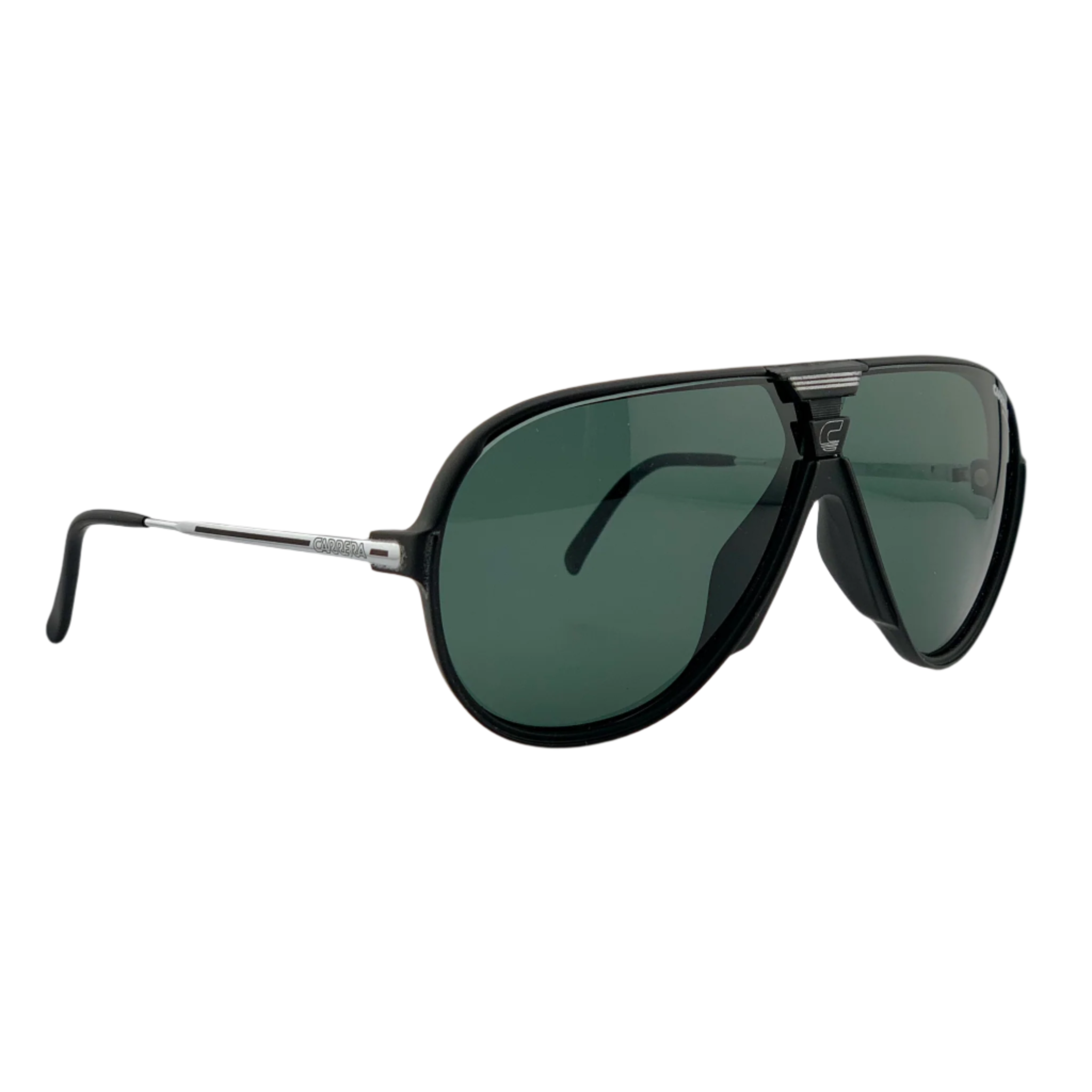  Authentic vintage Carrera Aviator 5593A 90 sunglasses made in Austria with black frame and green lenses 