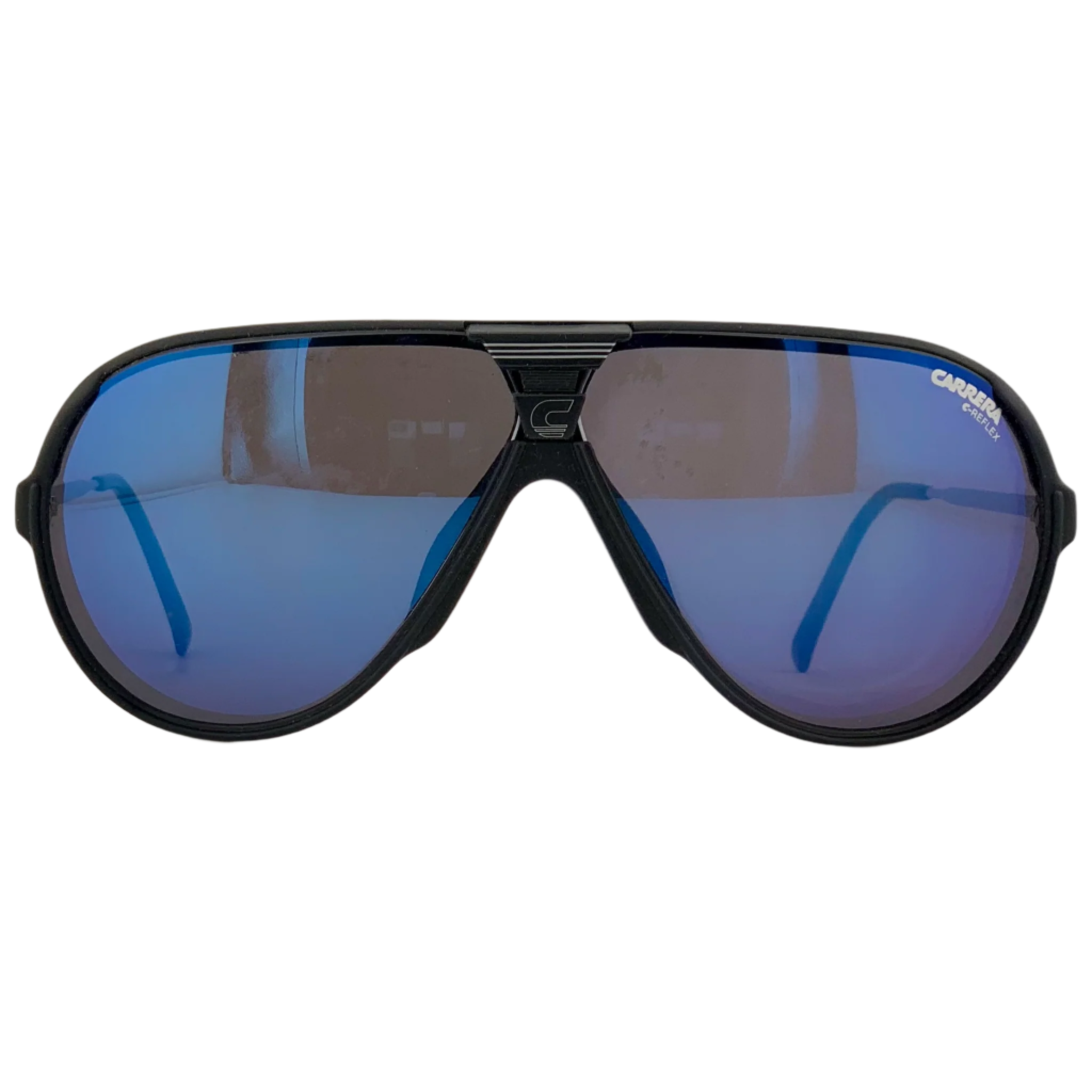 Vintage Carrera Aviator 5593 90 sunglasses for men and women, with black frame and blue mirror lenses, made in Austria for 100% UV protection