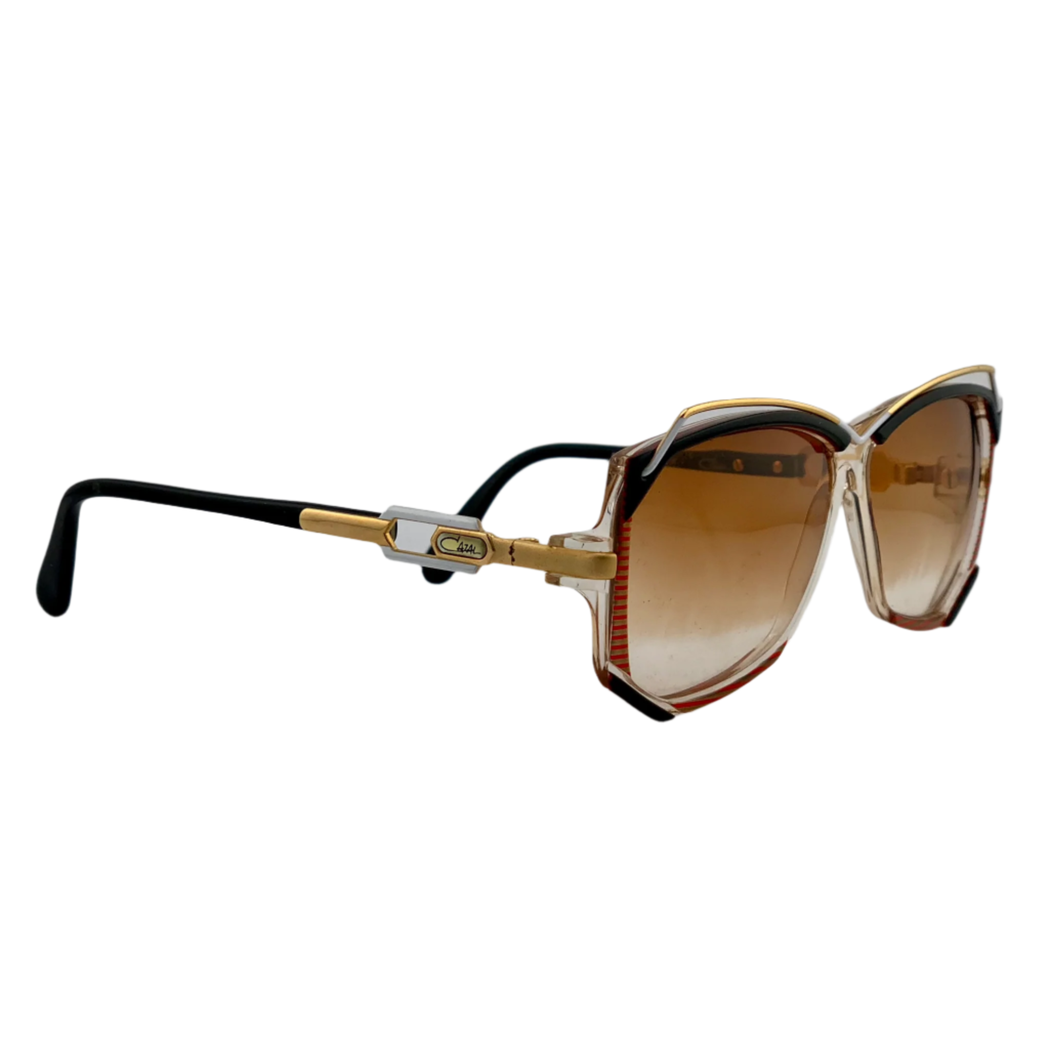 Original Cazal Square 188 Sunglasses with Brown Lenses