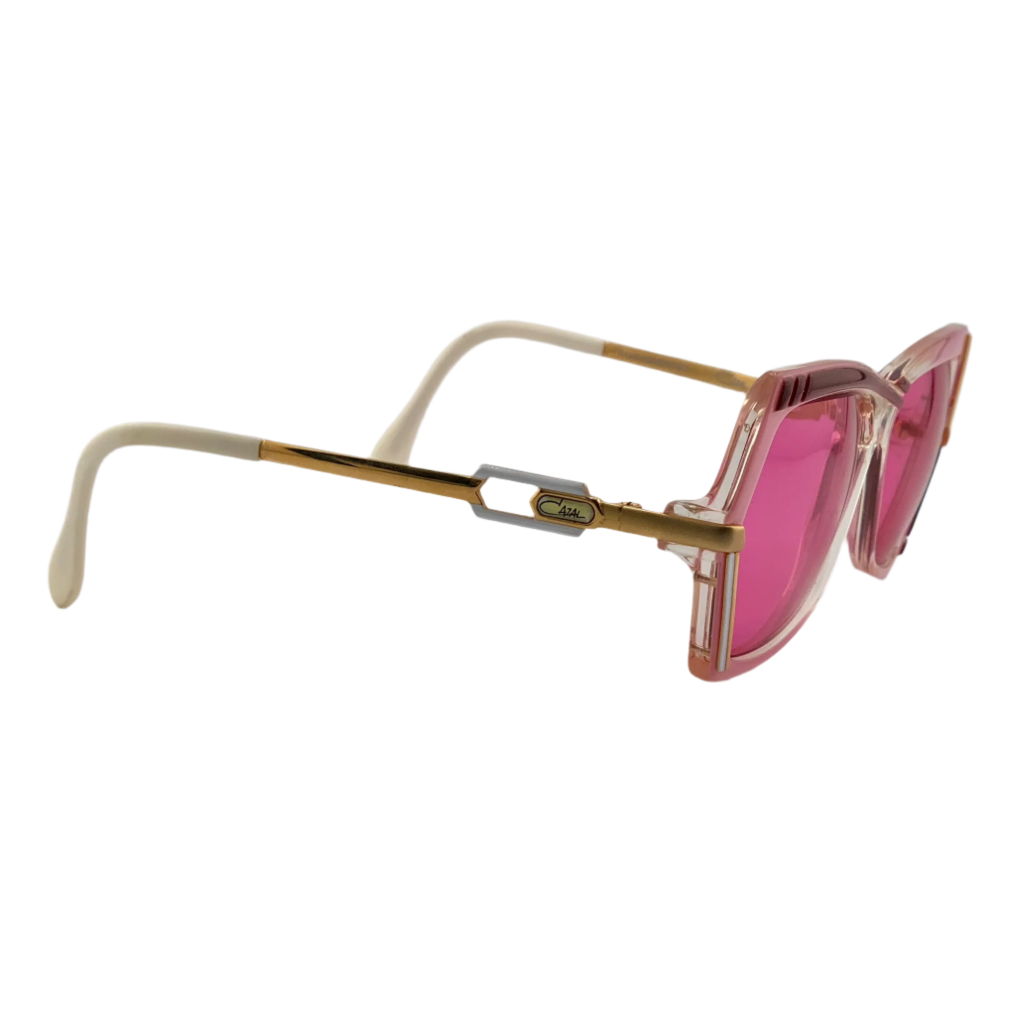 Vintage Cazal Square 183 Sunglasses with pink lenses