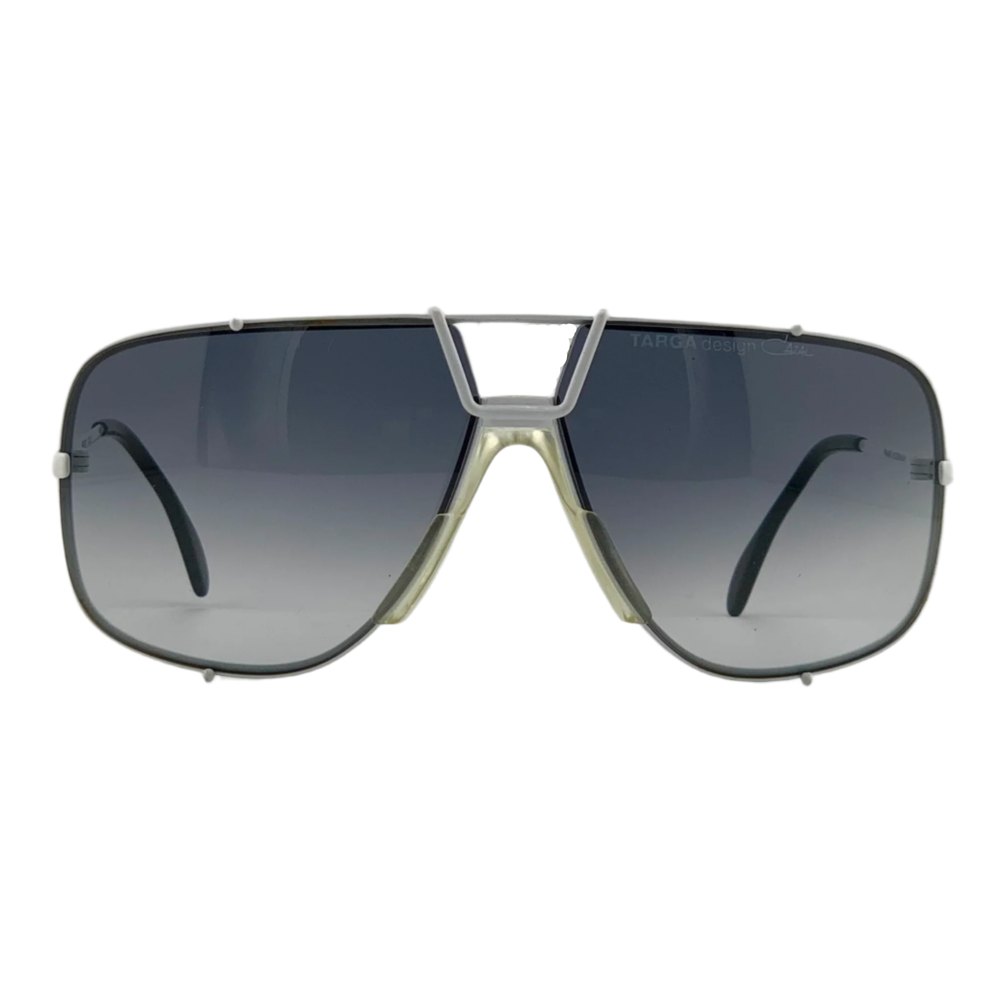 Vintage Cazal Aviator Sunglasses in White with Grey Lenses