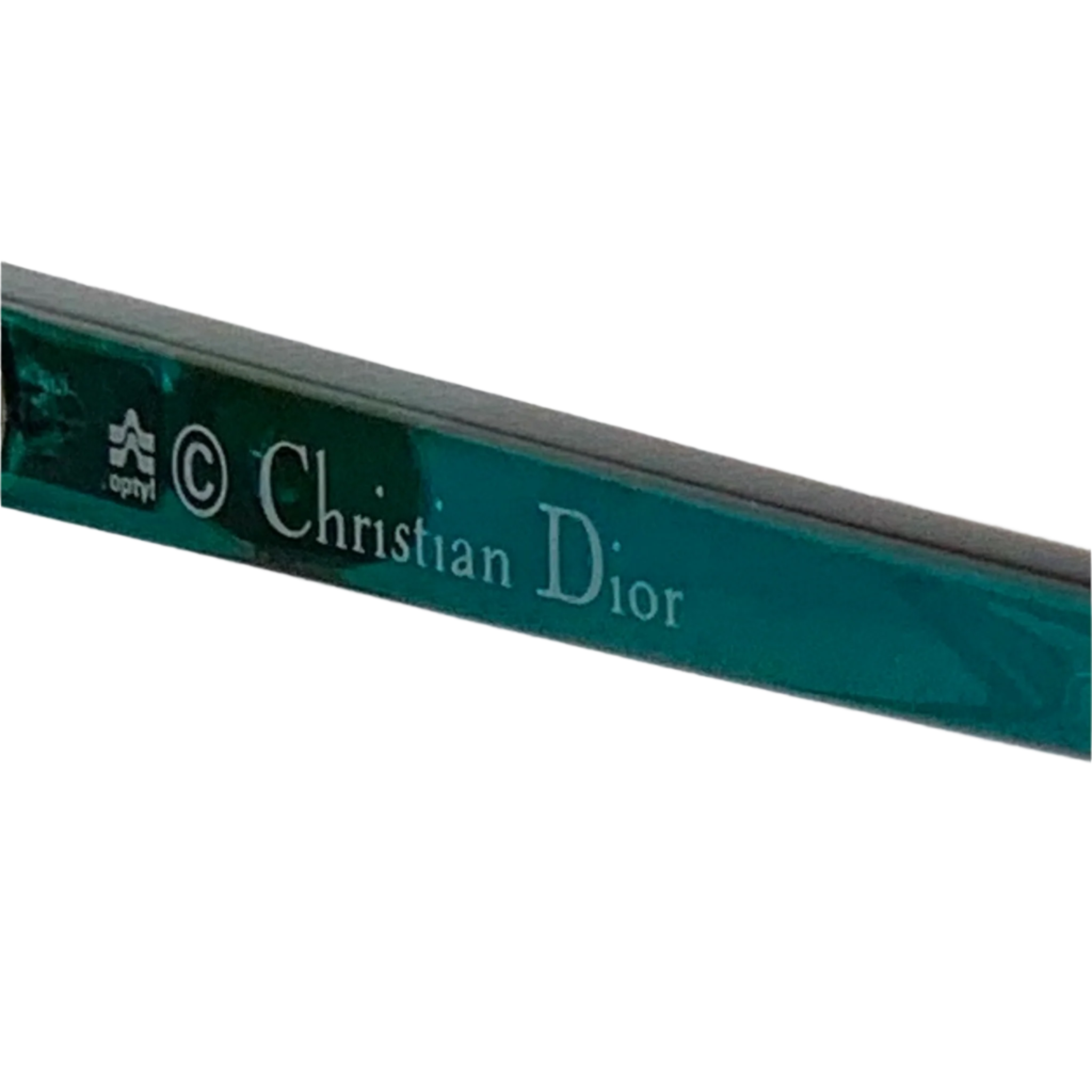 Authentic vintage Christian Dior Wayfarer 2399 50 sunglasses, never sold or worn, made in Austria, green frame and grey lenses