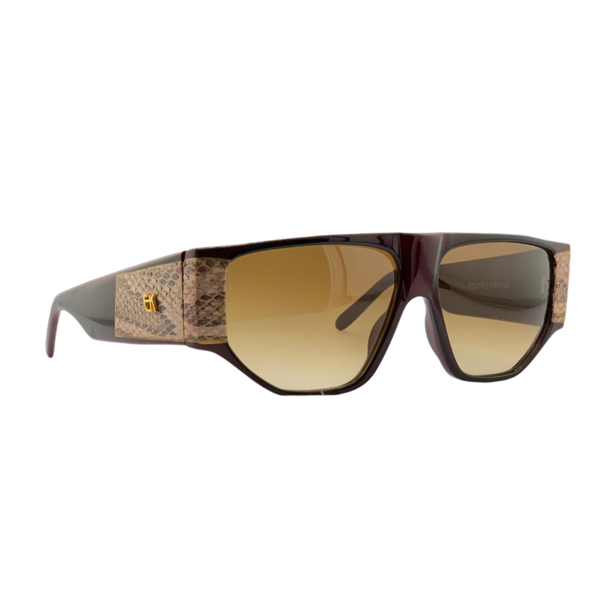 Vintage Emmanuelle Khanh square sunglasses in brown for men and women