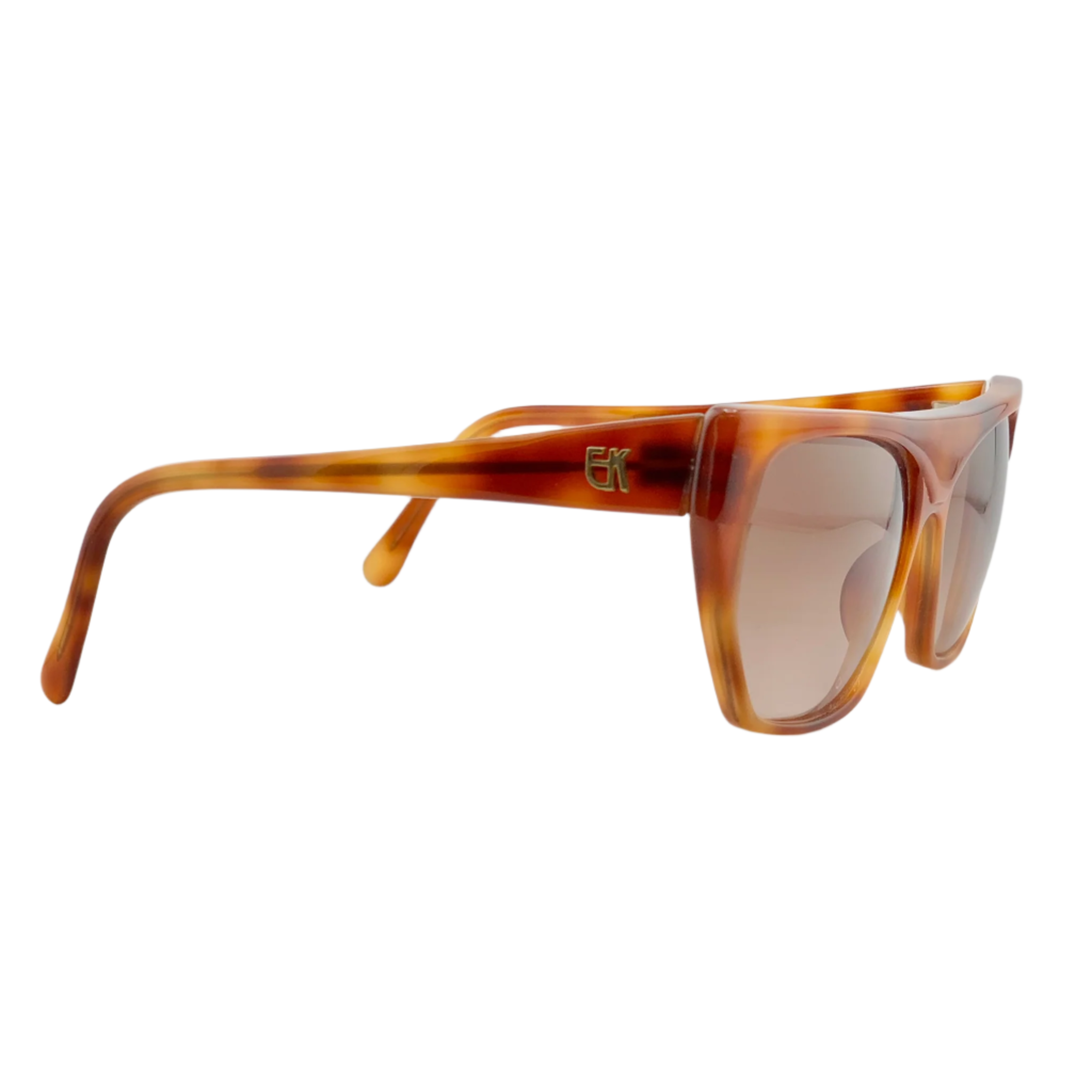 Vintage Emmanuelle Khanh Square 6060 17 brown sunglasses for men and women