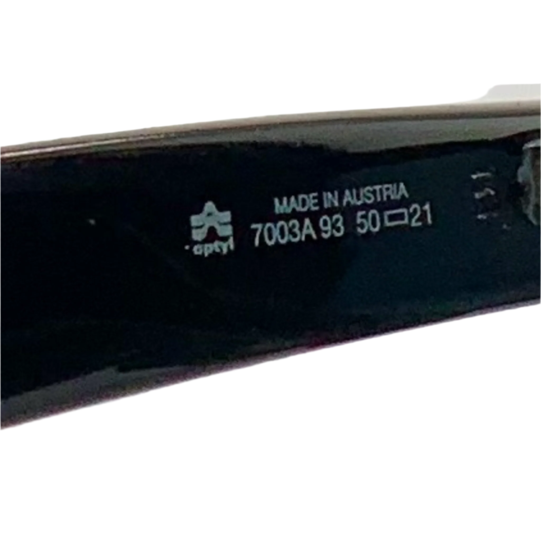  Black and green frame with grey lenses, made in Austria