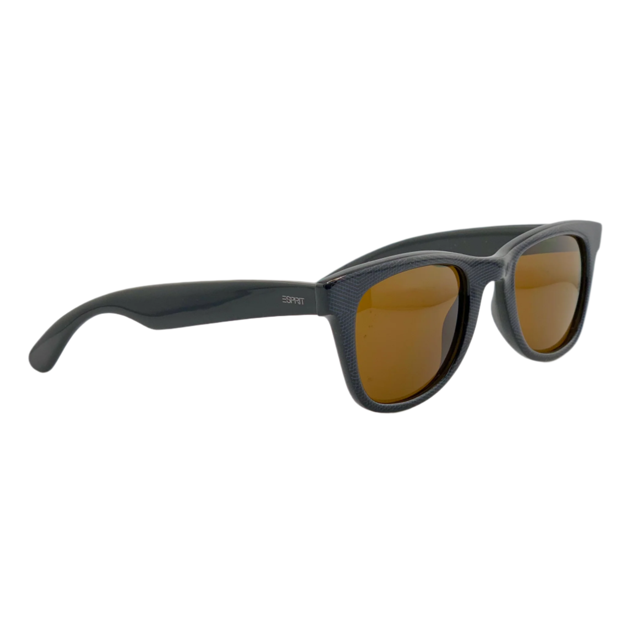 Vintage Esprit Wayfarer 7003 92 sunglasses in black frame and brown lens, made in Austria, never worn or sold, in superb condition 
