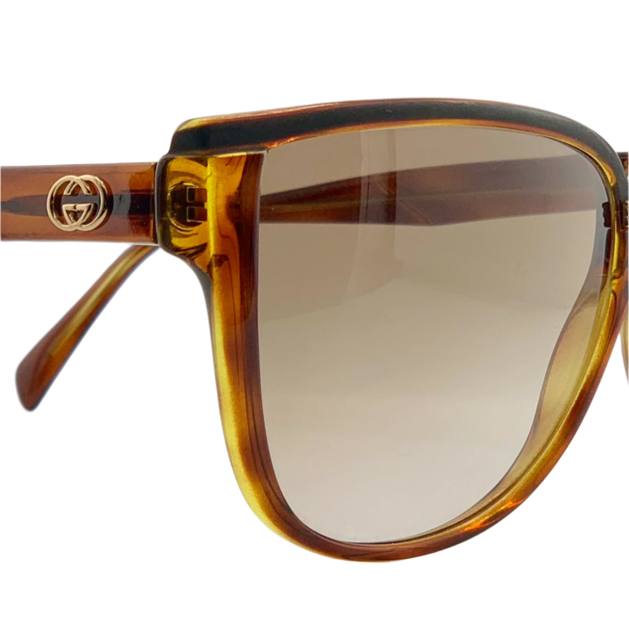 Vintage Gucci Round 1312/S E brown frame and brown lens sunglasses for women, made in Italy and in superb condition, never before worn or sold, authentic and original 