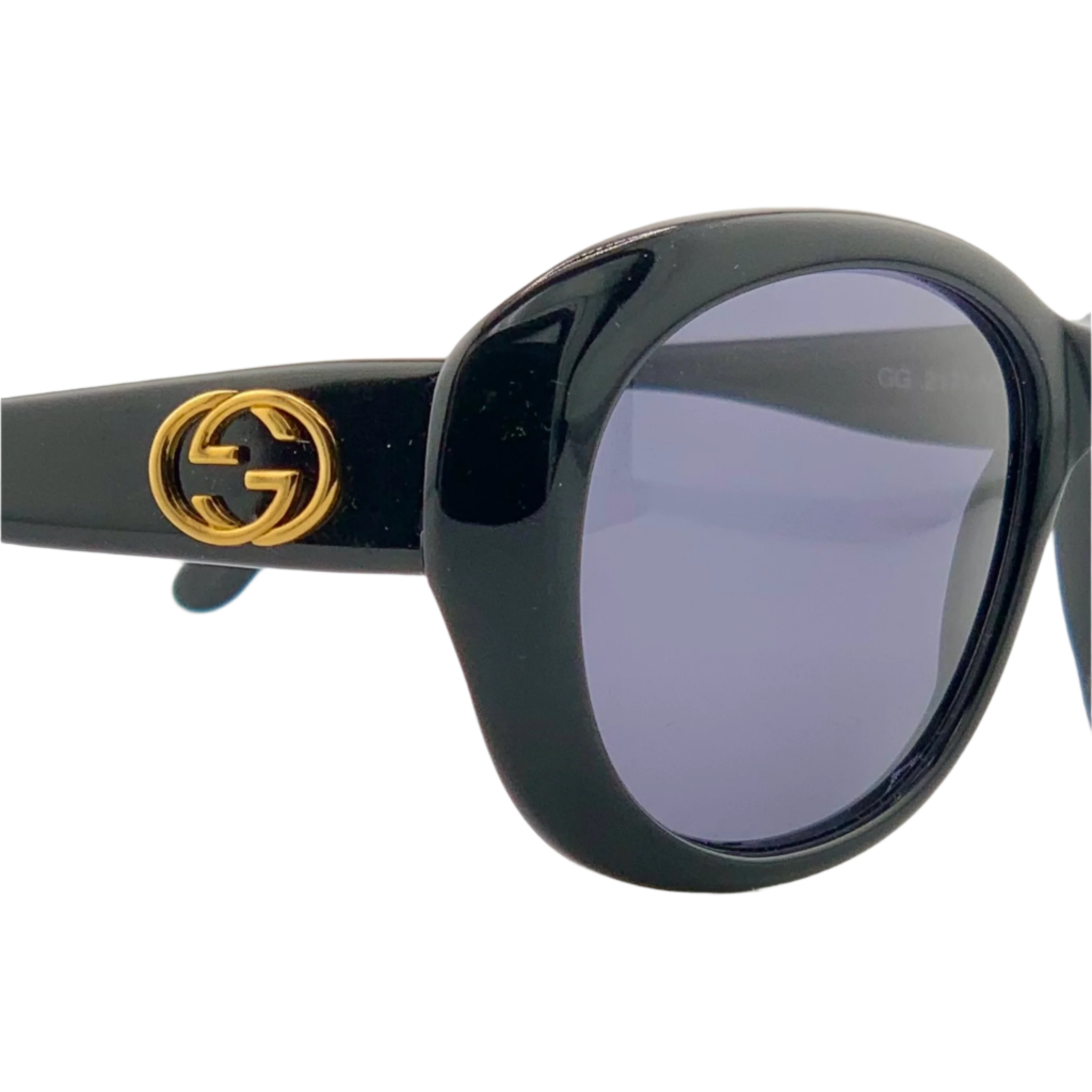 Vintage Gucci Round 2171/N/S black frame grey lens sunglasses for women