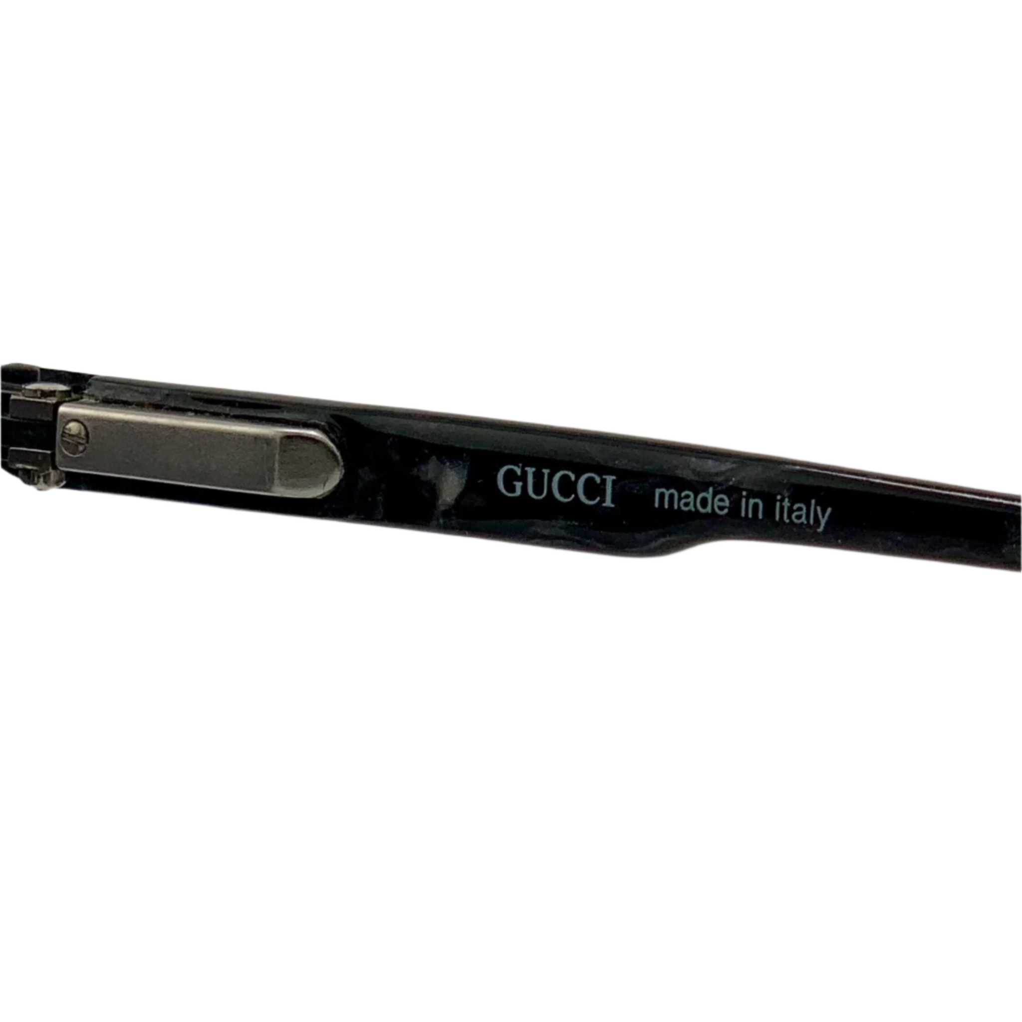 Black Gucci Square 1303 sunglasses with gold accents and logo detail