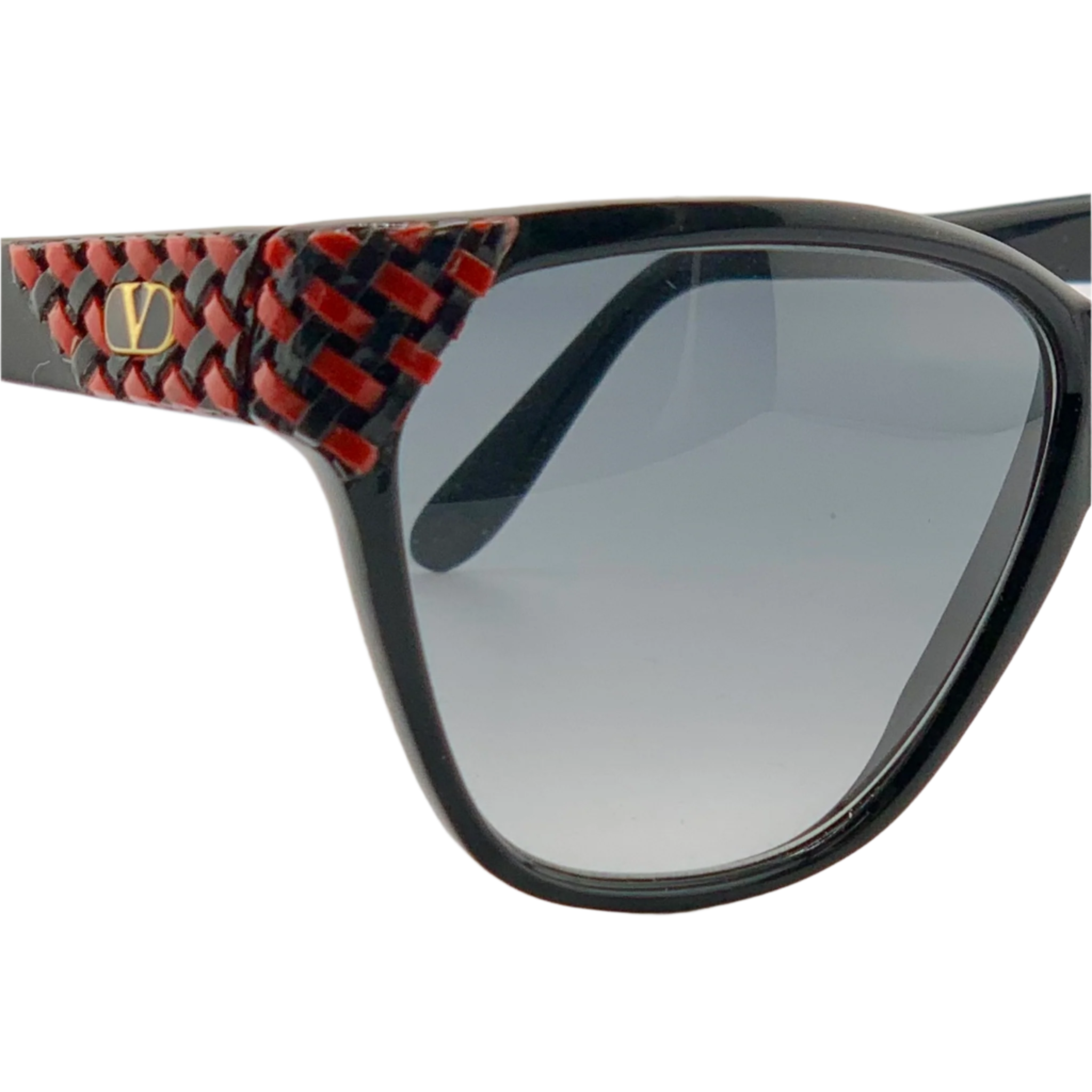 Valentino Square V567 130 sunglasses with black frames and tinted lenses