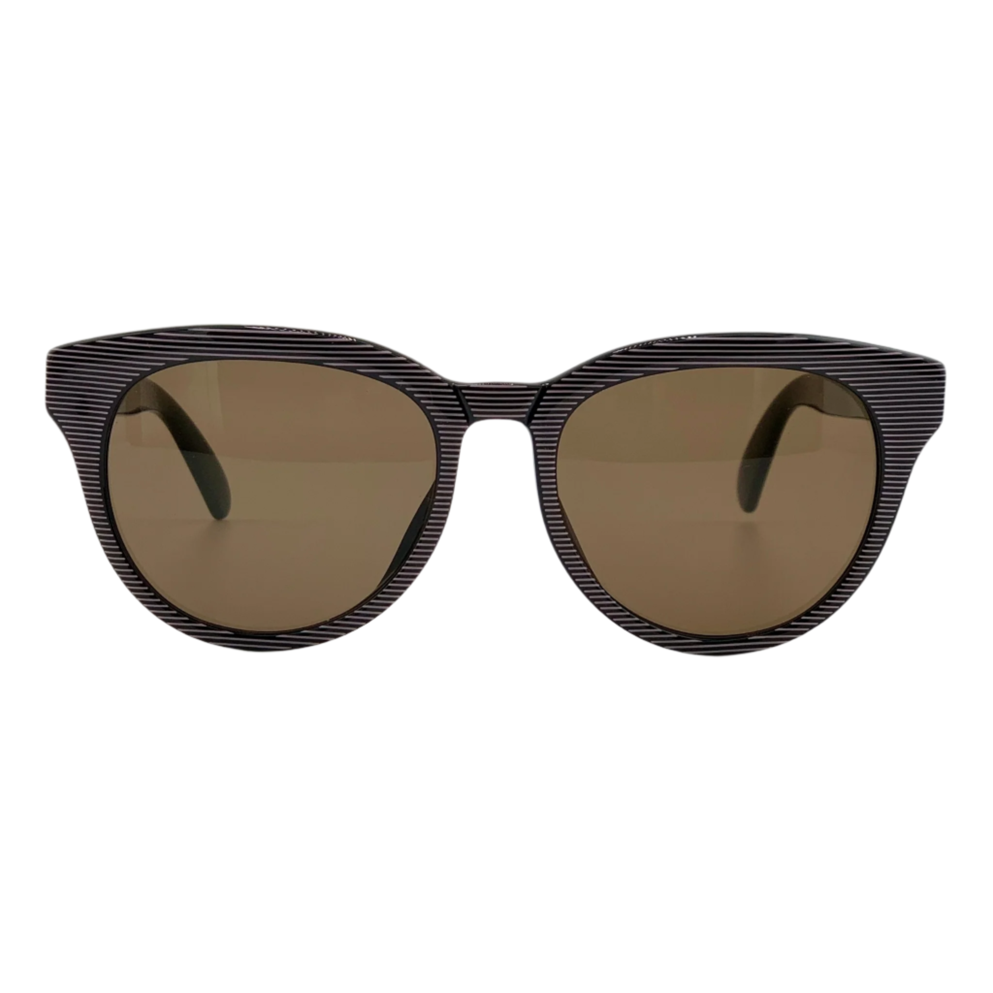 Black and gold round Playboy sunglasses model 4671 98 with sleek design