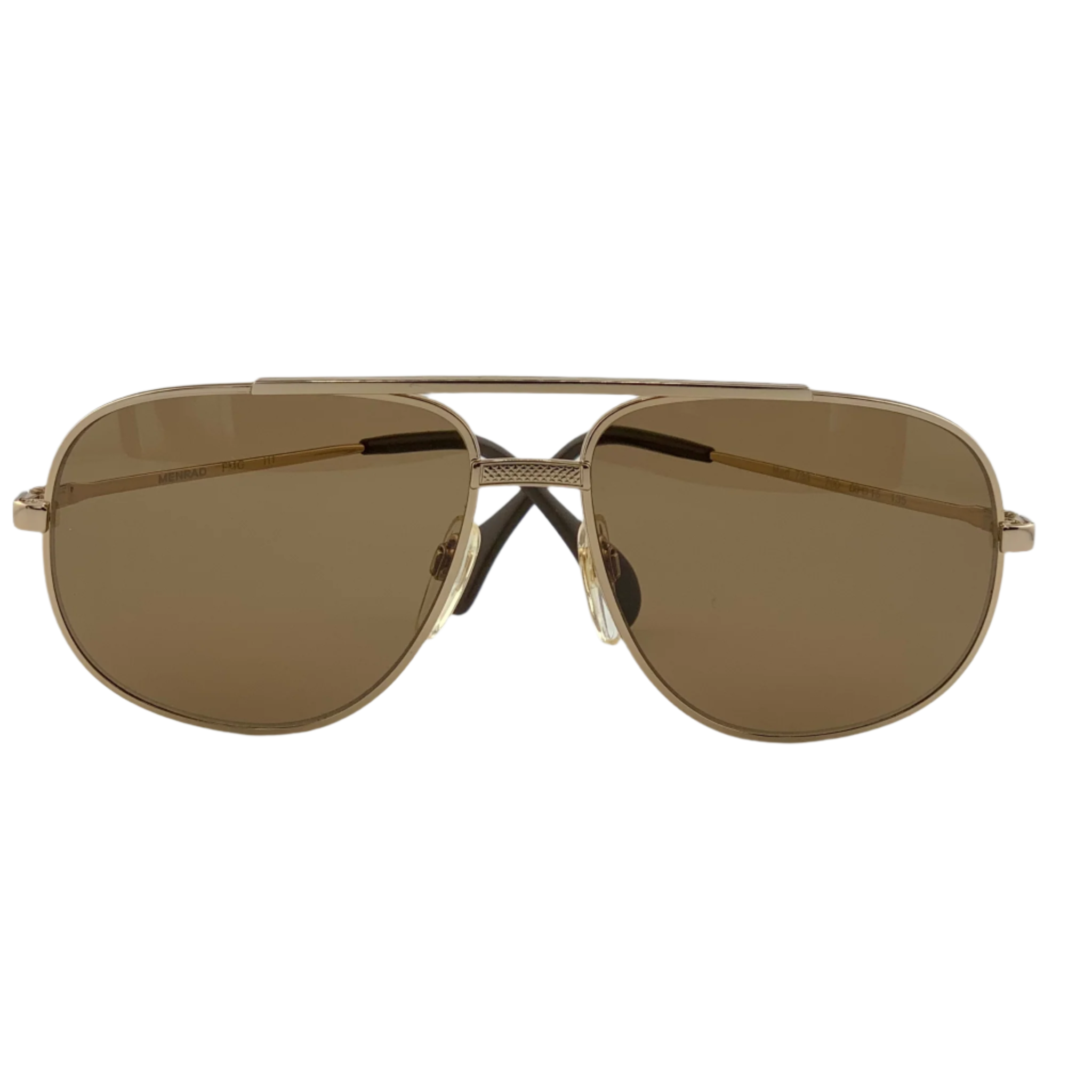 Menrad Aviator 733 60 Sunglasses with Gold Frame and Brown Lenses