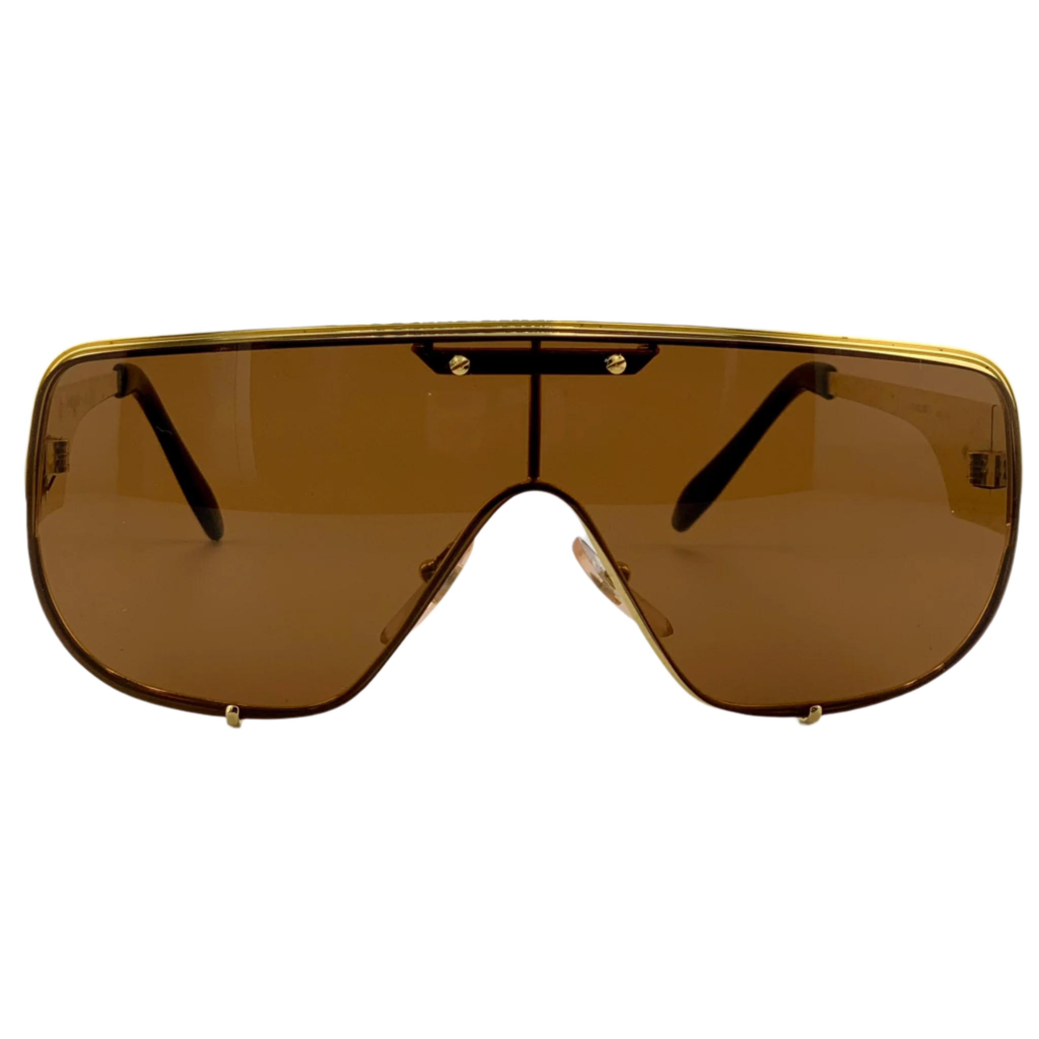 Vintage Diane Von Furstenberg Square sunglasses in gold frame 