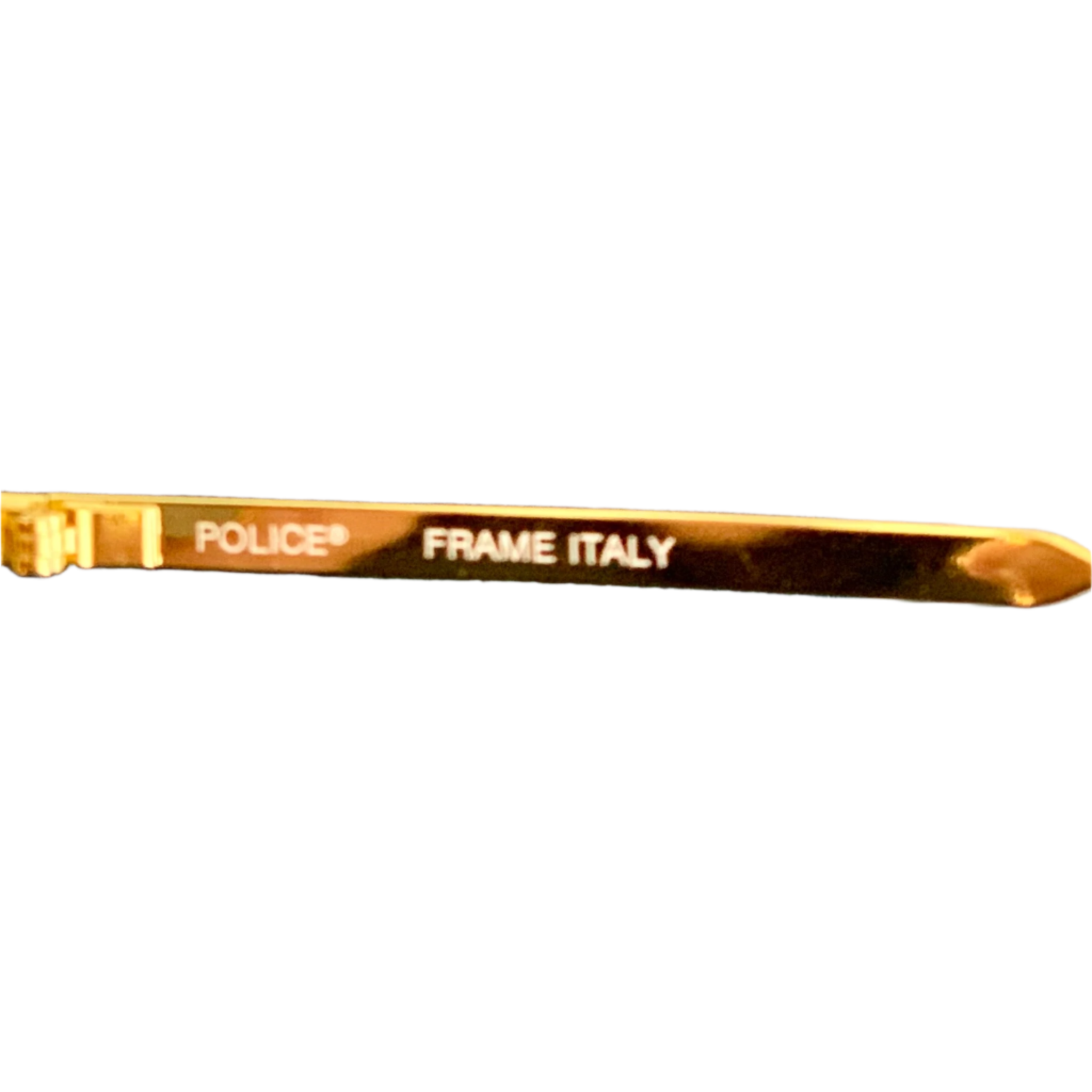 Original Vintage Police Visor 2050 sunglasses in gold frame from Italy