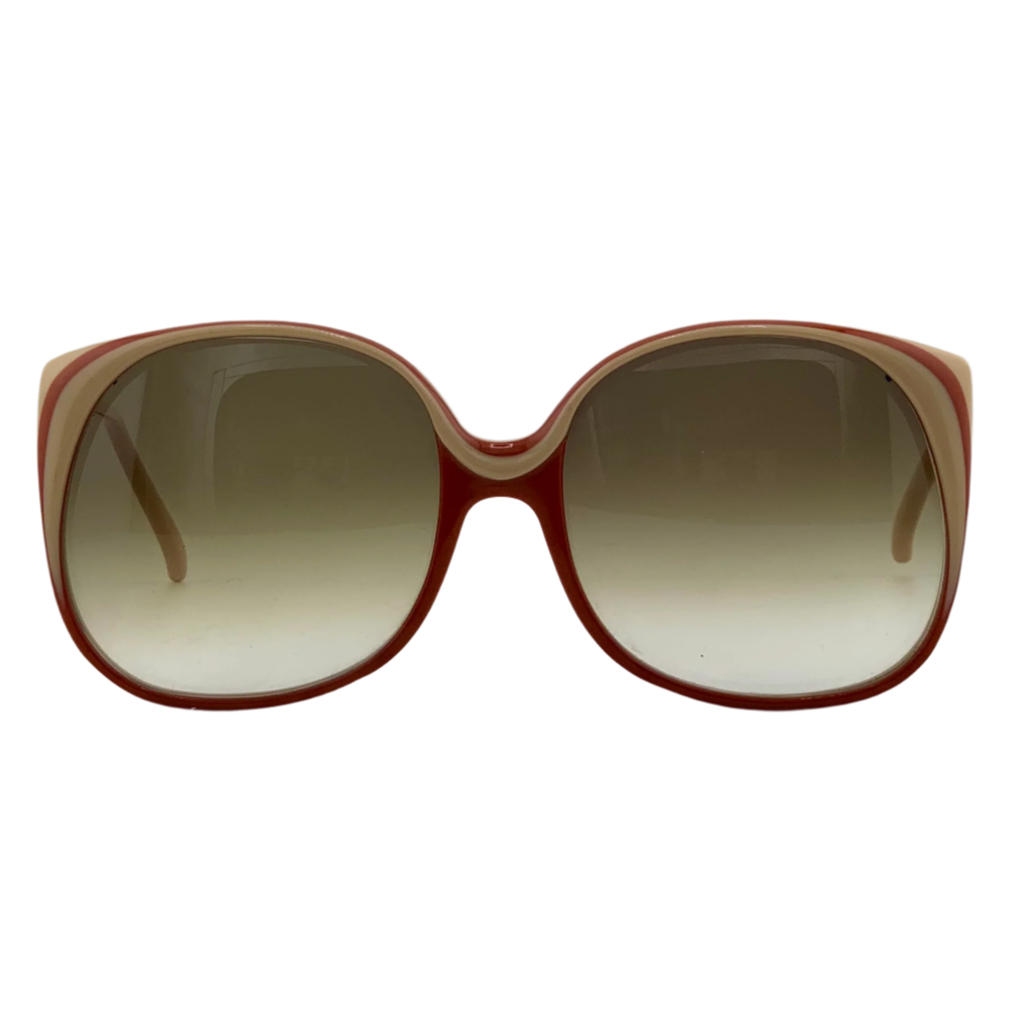 Vintage Linda Farrow Square Joanna Cream/Red Sunglasses for Men and Women