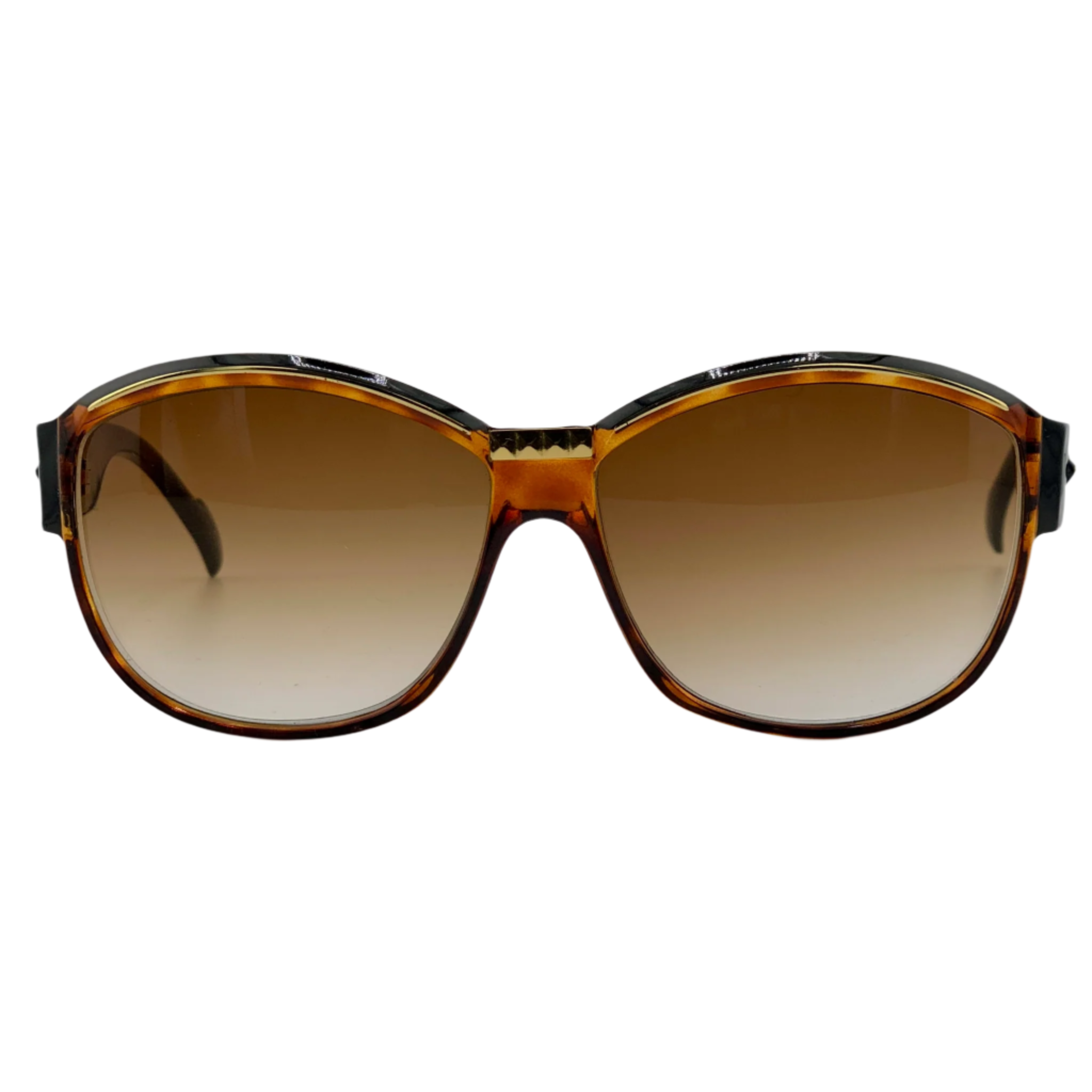 Vintage Leonard Square LE17 02 sunglasses for men and women in brown and black frame and brown lens, made in France, in superb condition, never worn or sold, authentic original
