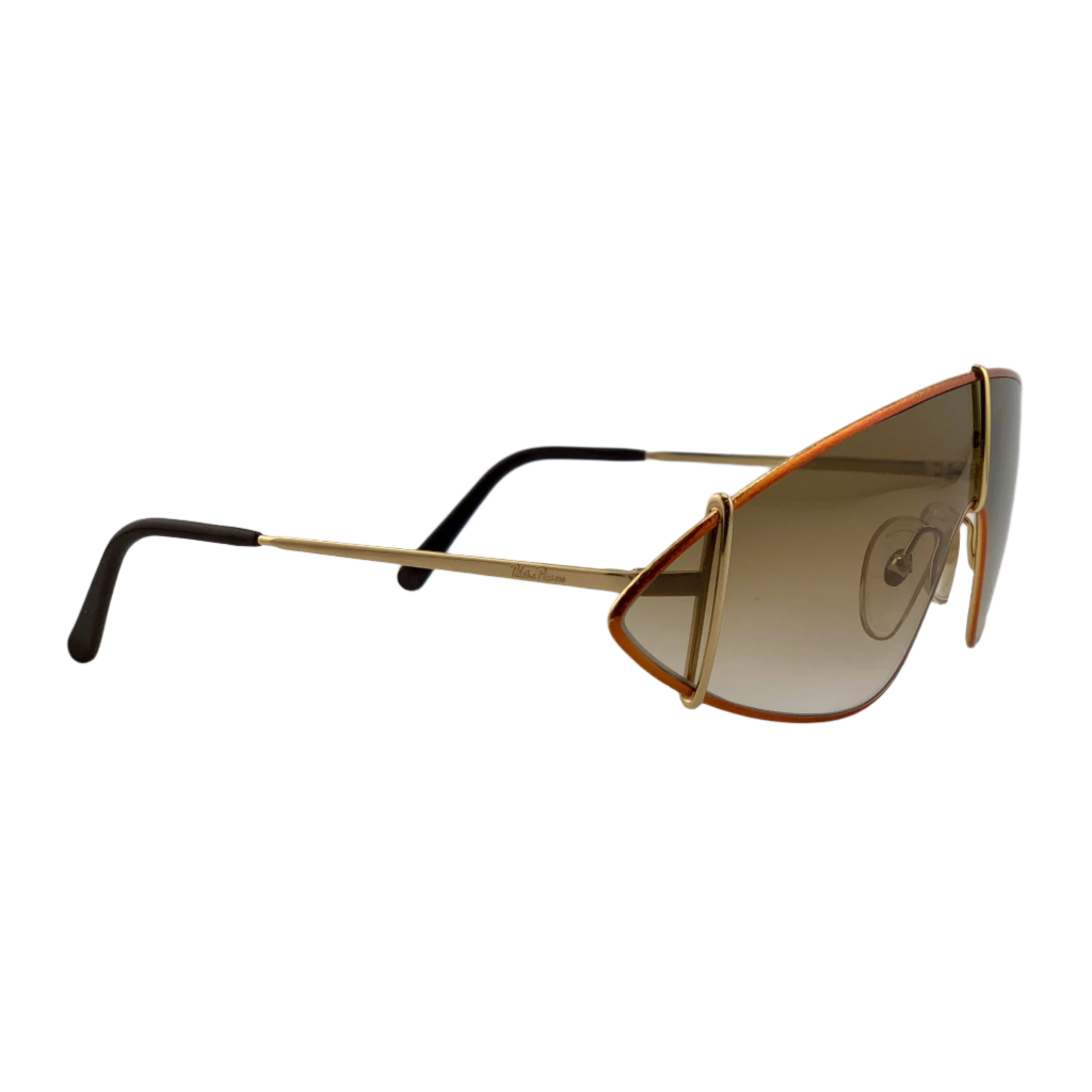 Black and gold PALOMA PICASSO VISOR 3728 41 sunglasses with sleek design
