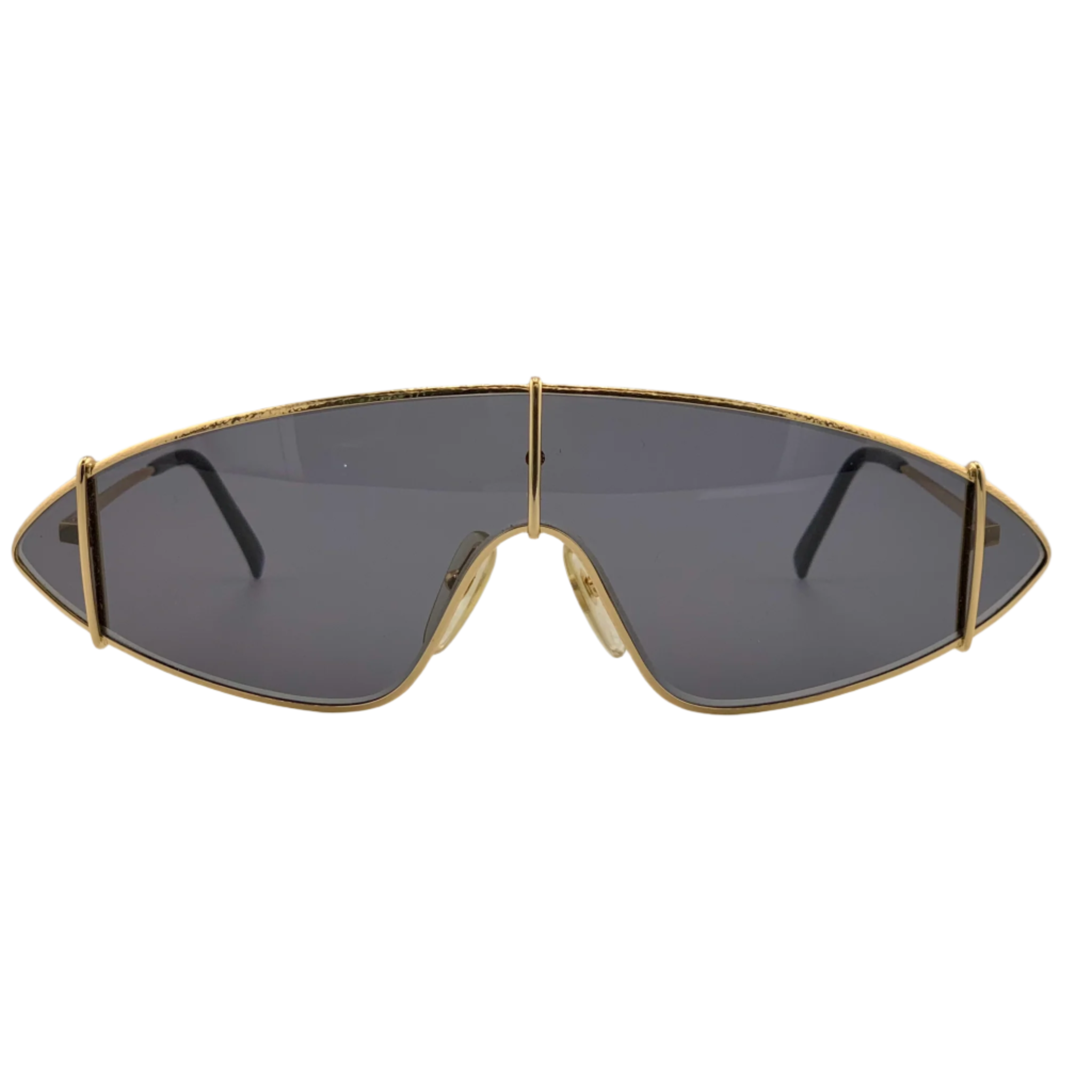 Black Paloma Picasso Visor sunglasses with gold details and tinted lenses
