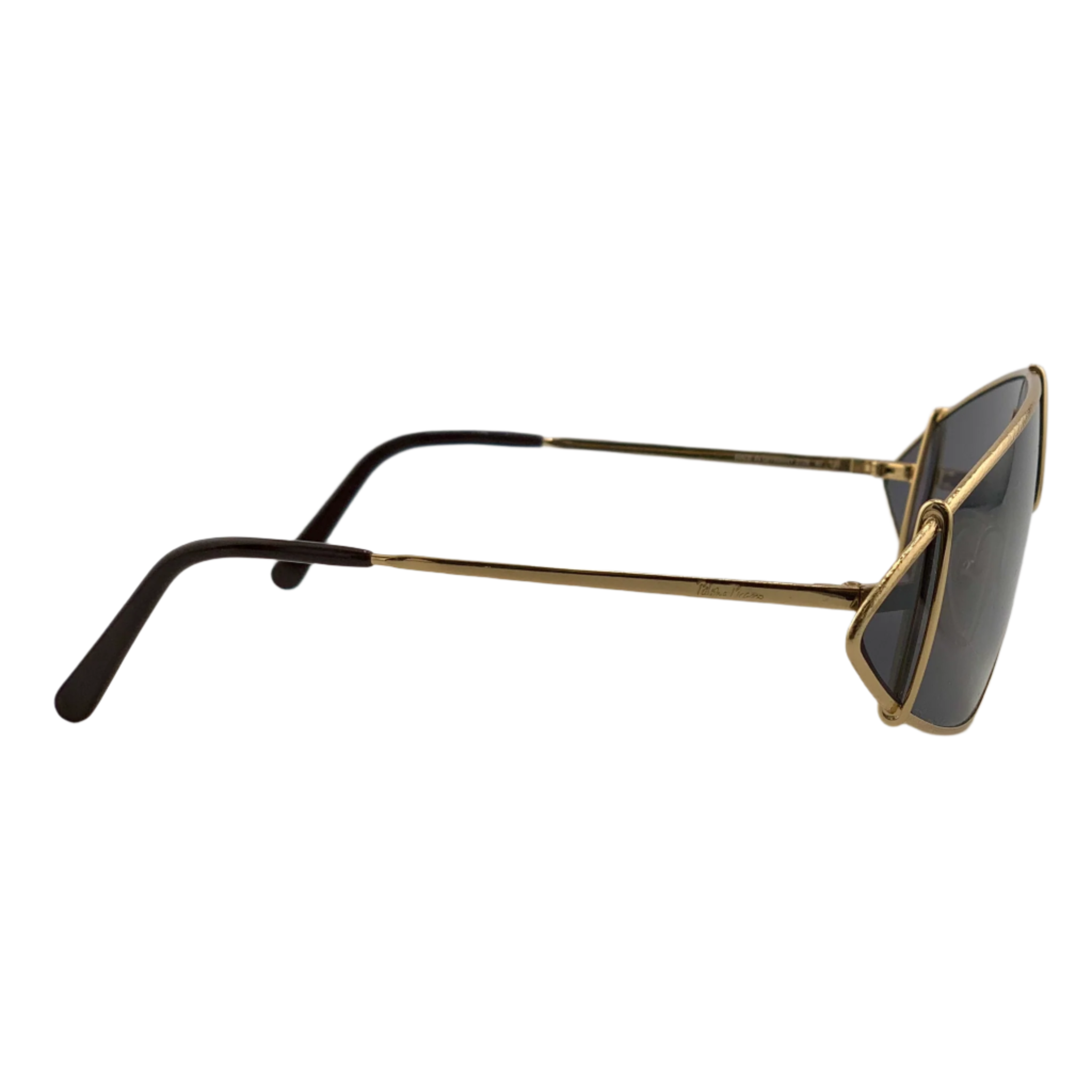 Paloma Picasso Visor 3728 40 sunglasses in black with gold accents