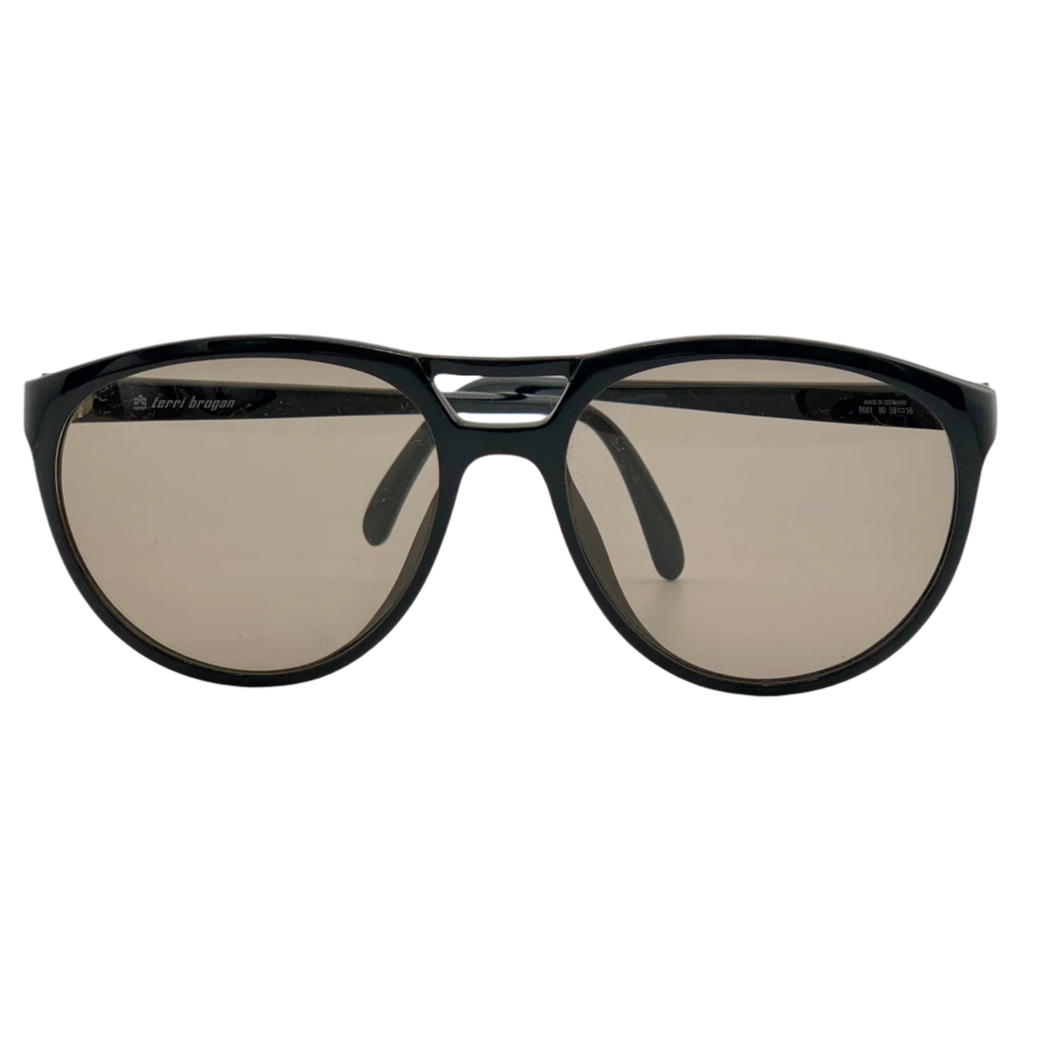 TERRI BROGAN AVIATOR 8681 90 sunglasses with gold frames and brown gradient lenses