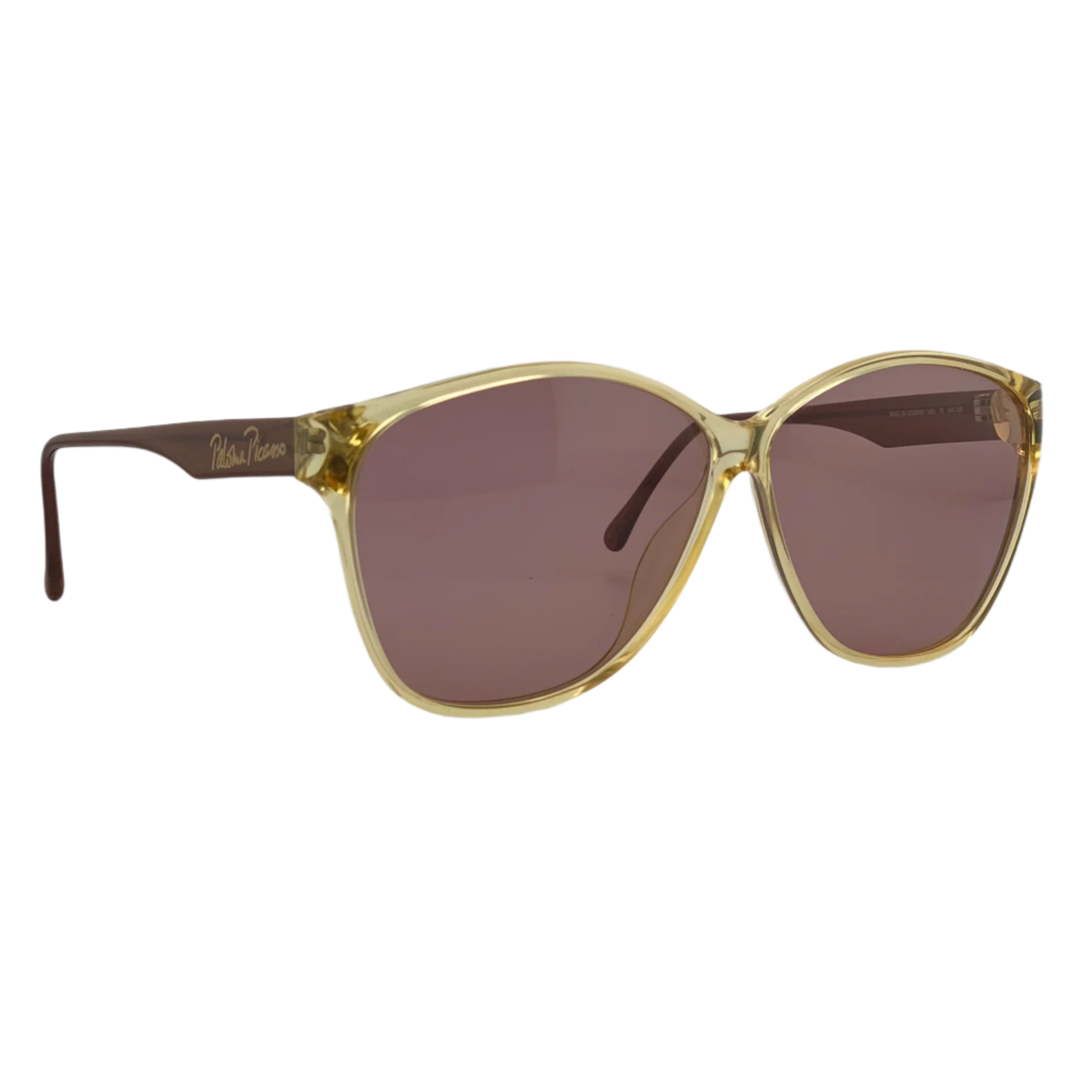 Black and gold square sunglasses with PALOMA PICASSO branding