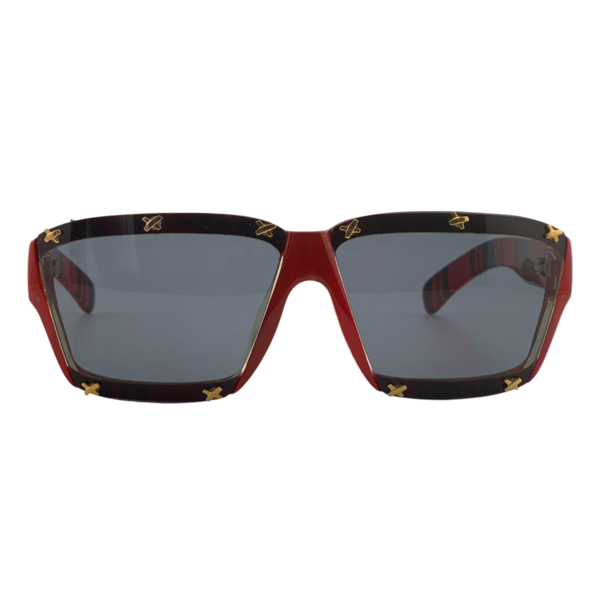 Paloma Picasso Square 3702 31 black sunglasses with gold accents and square frames
