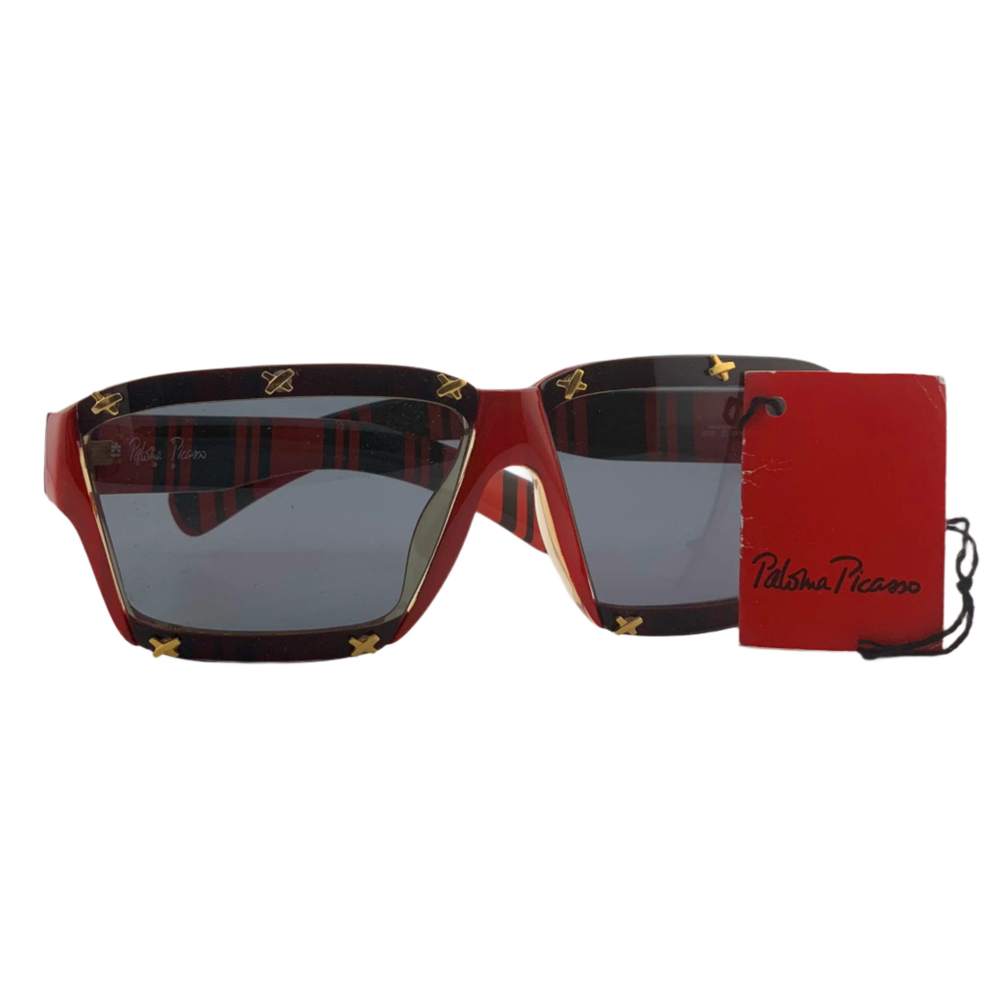 Paloma Picasso Square 3702 31 sunglasses in black and gold