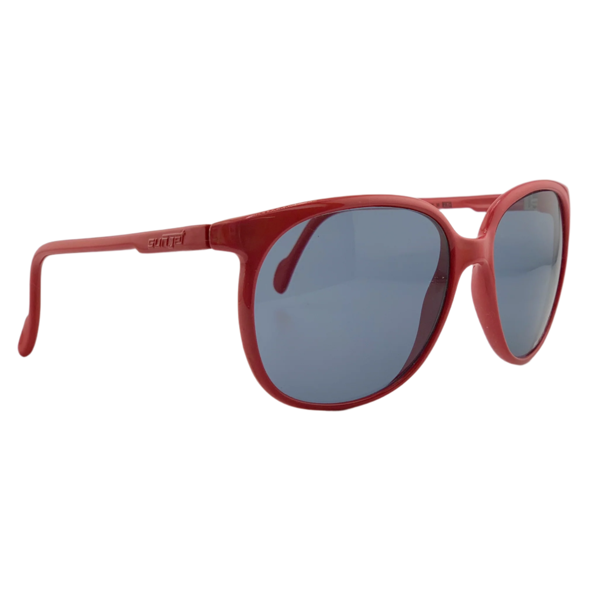 Vintage Sunjet by Carrera Round 5243 33 sunglasses in red frame and grey lenses for men and women, providing 100% UV protection and made in Austria