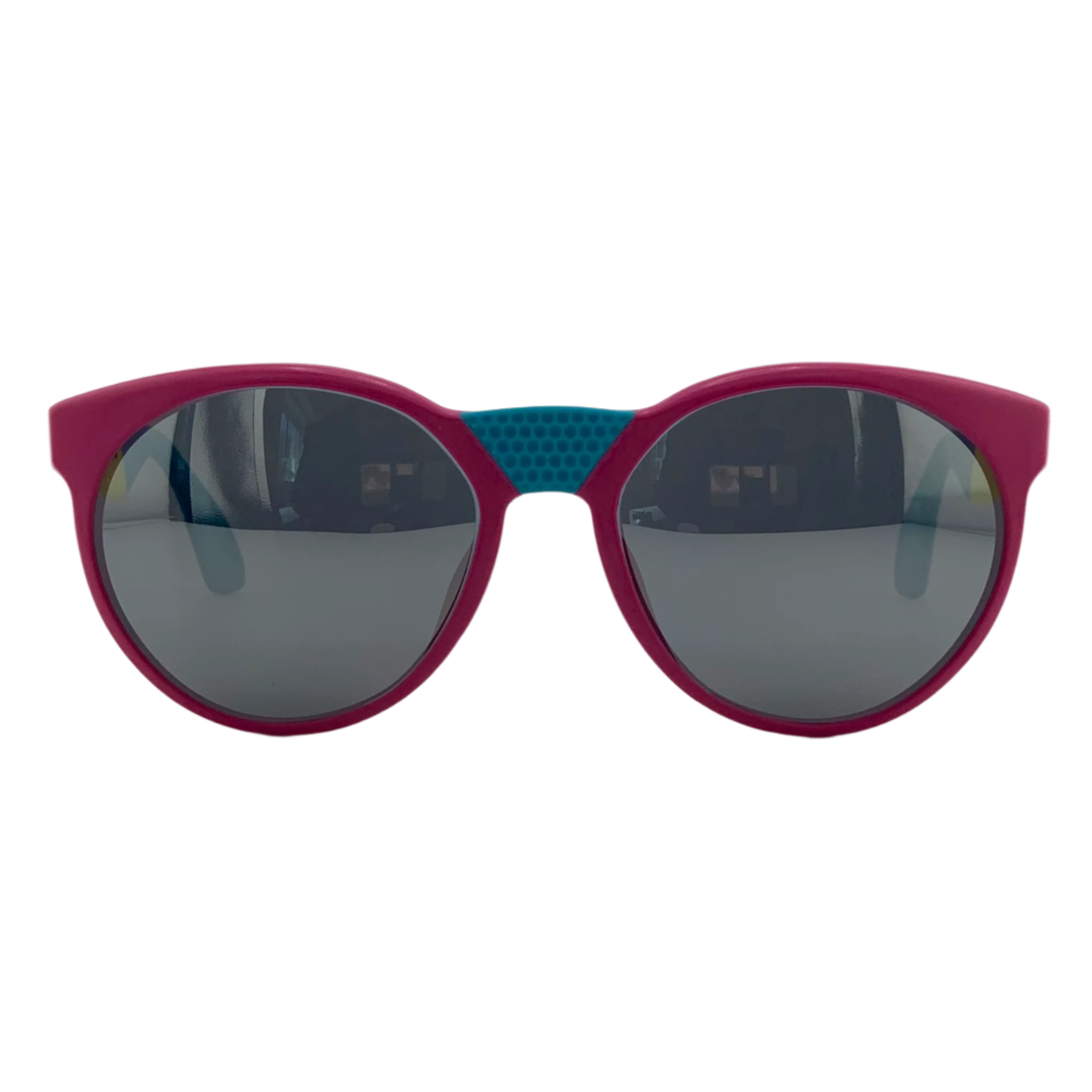 Vintage Sunjet by Carrera Round sunglasses in Pink/Blue/Yellow frame 