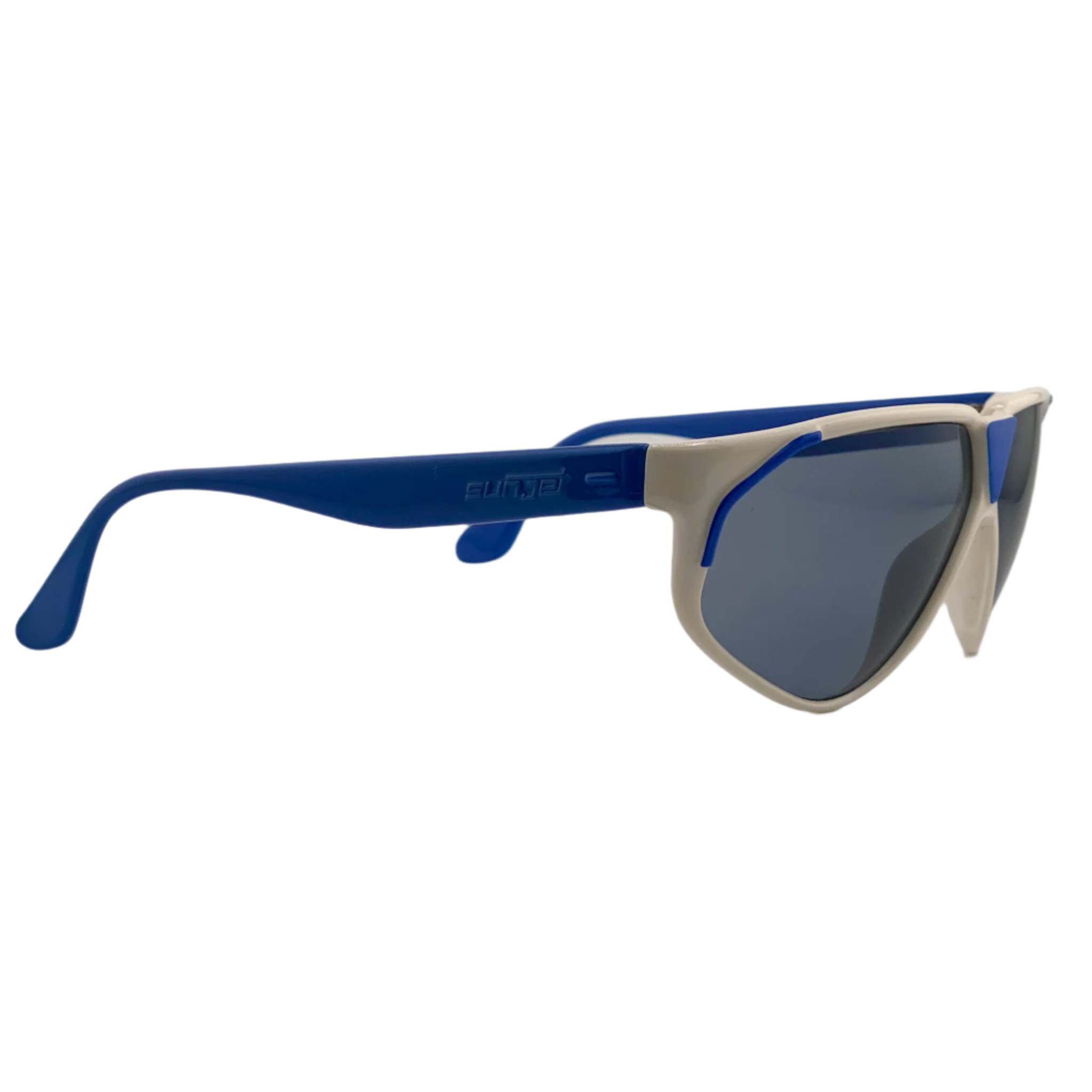 Authentic vintage Carrera Cat Eye 5247 70 sunglasses with a white and blue frame, blue lenses, and 100% UV protection Made in Austria and in superb condition
