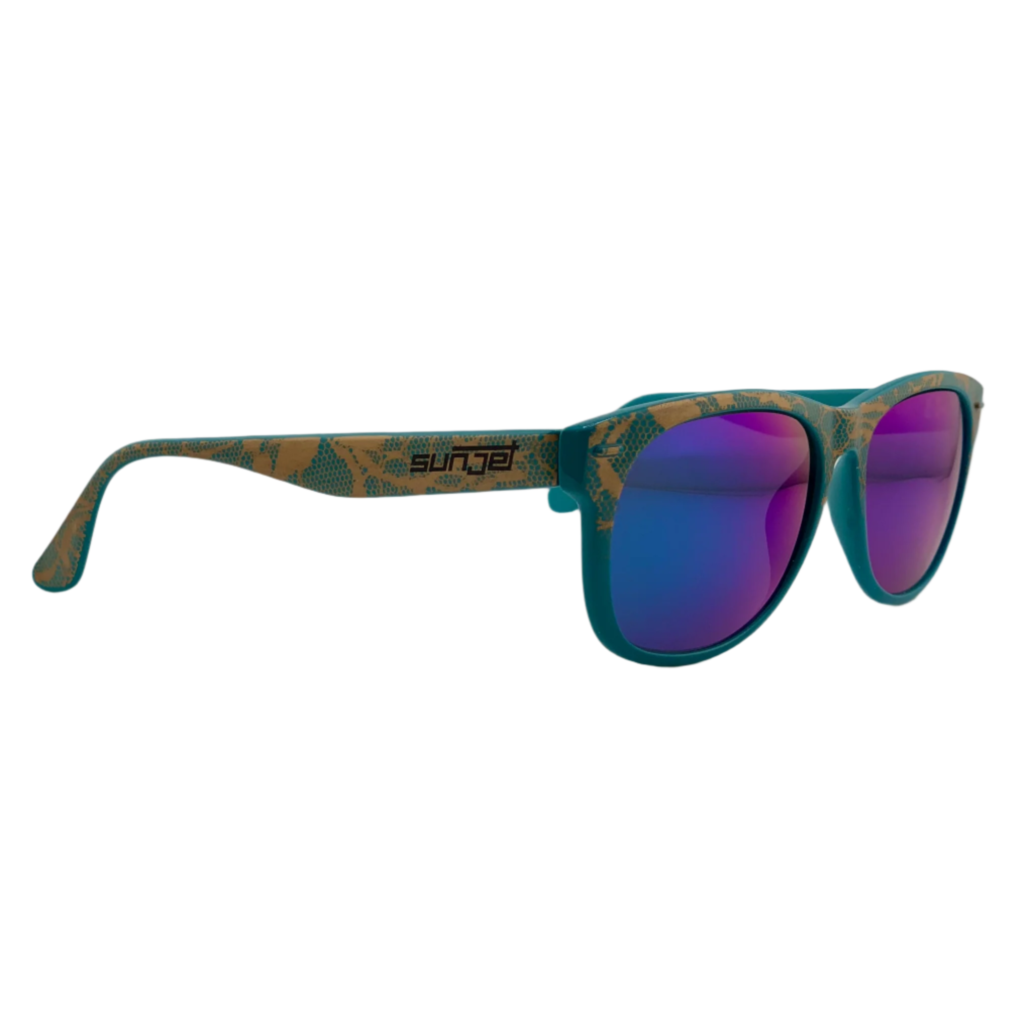Black rectangular sunglasses with polarized lenses and silver detailing by CARRERA