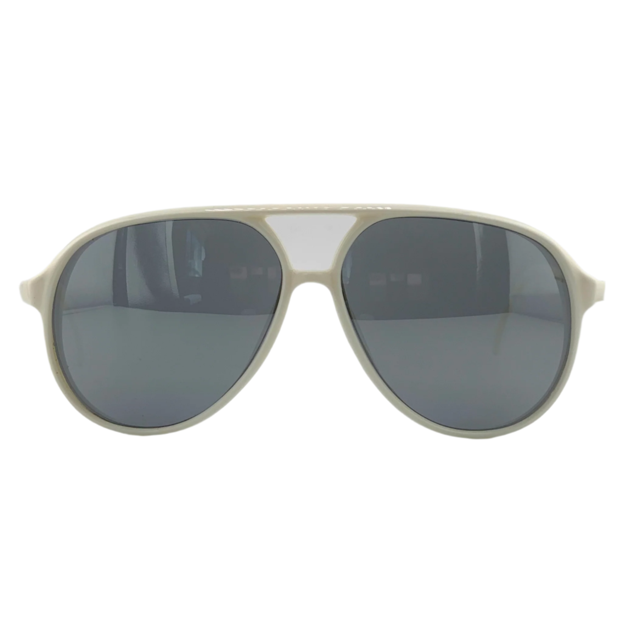 Vintage Carrera Aviator sunglasses in white frame and grey lens 