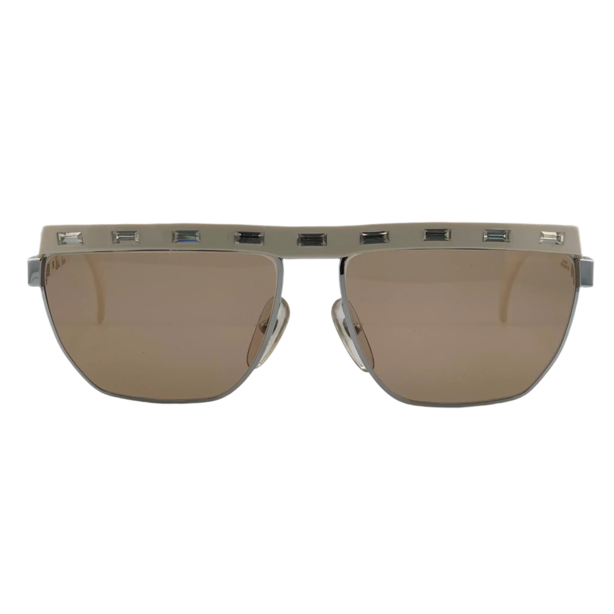 Paloma Picasso Square 3706 70 sunglasses in black with gold accents