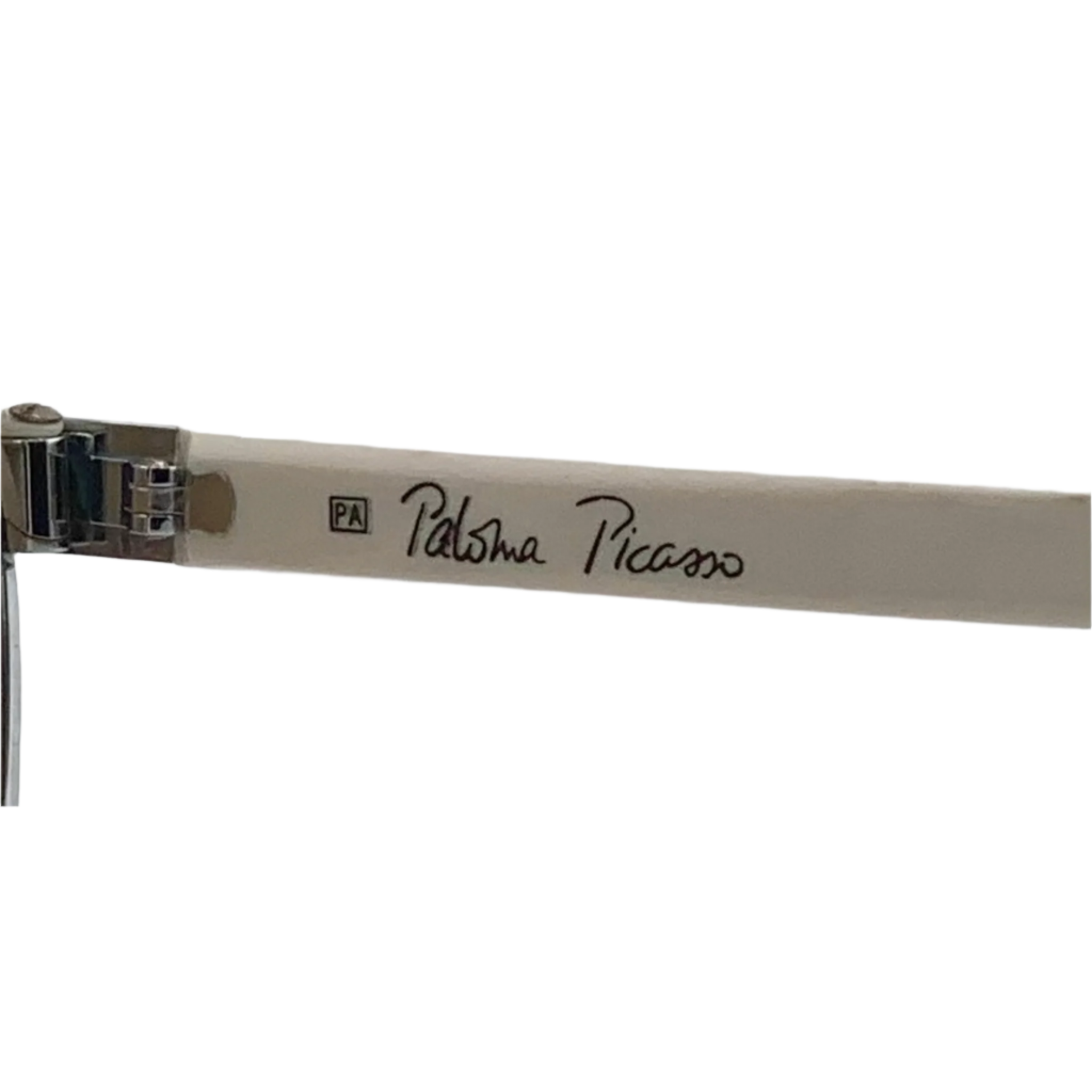 Square-shaped Paloma Picasso sunglasses with black frames and gradient lenses