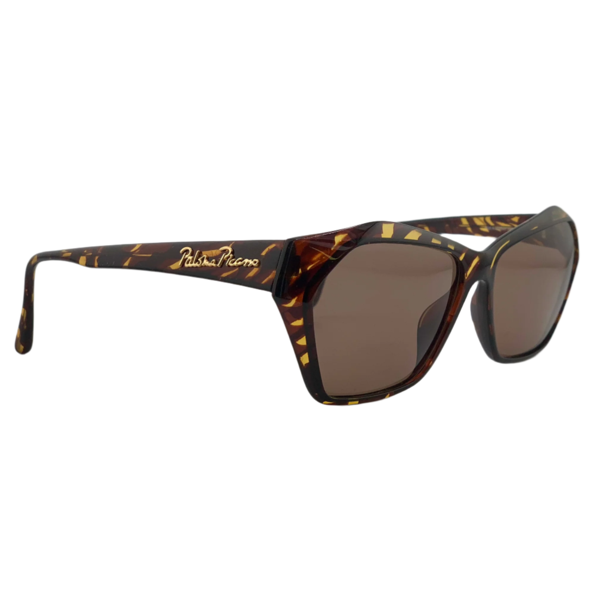  Original Paloma Picasso Square 3758 10 sunglasses for men and women in brown frame and brown lens, made in Germany with 100% UV protection, never before worn or sold 