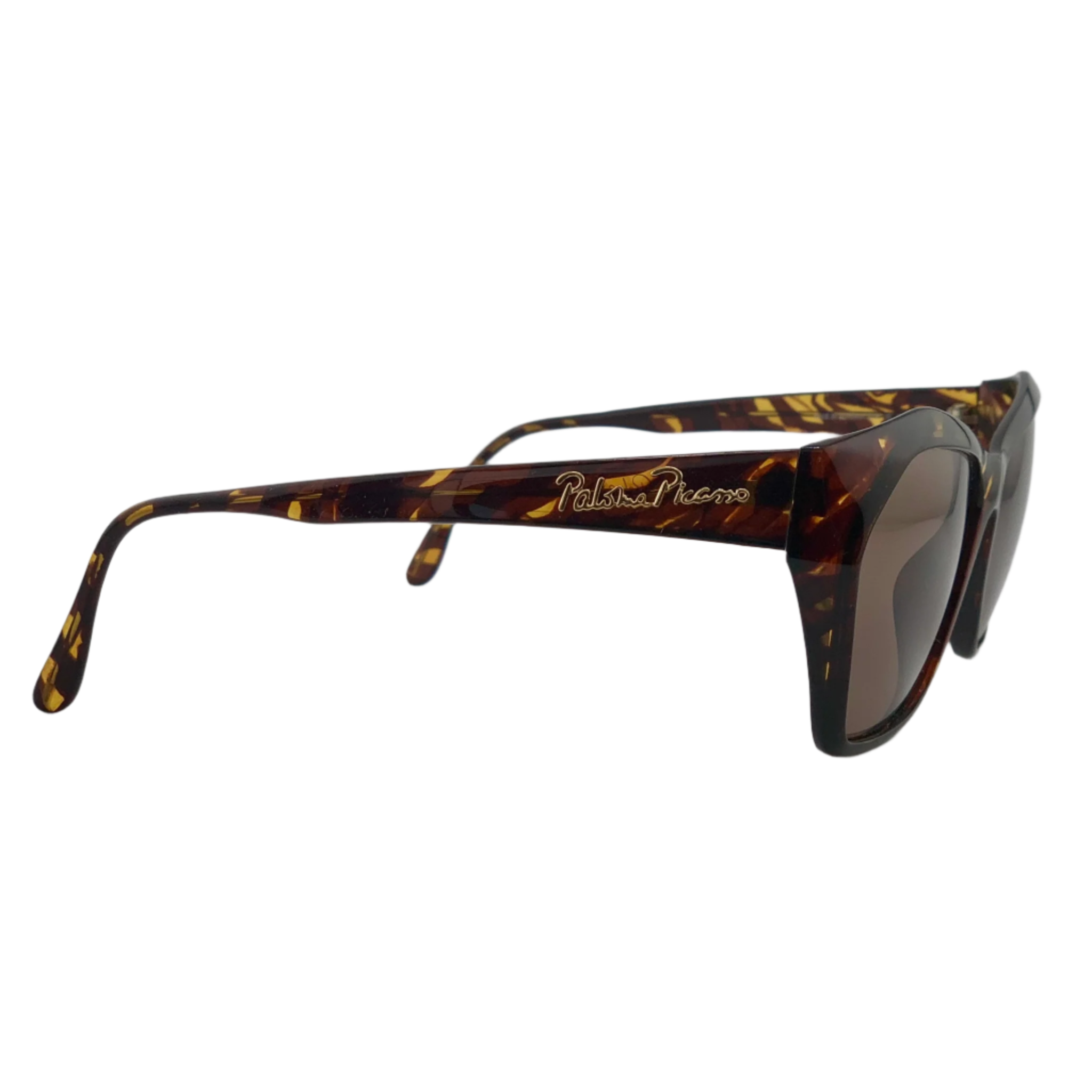  Vintage Paloma Picasso Square 3758 10 sunglasses for men and women with brown frame and brown lens, made in Germany with 100% UV protection, in superb condition, never before worn or sold 