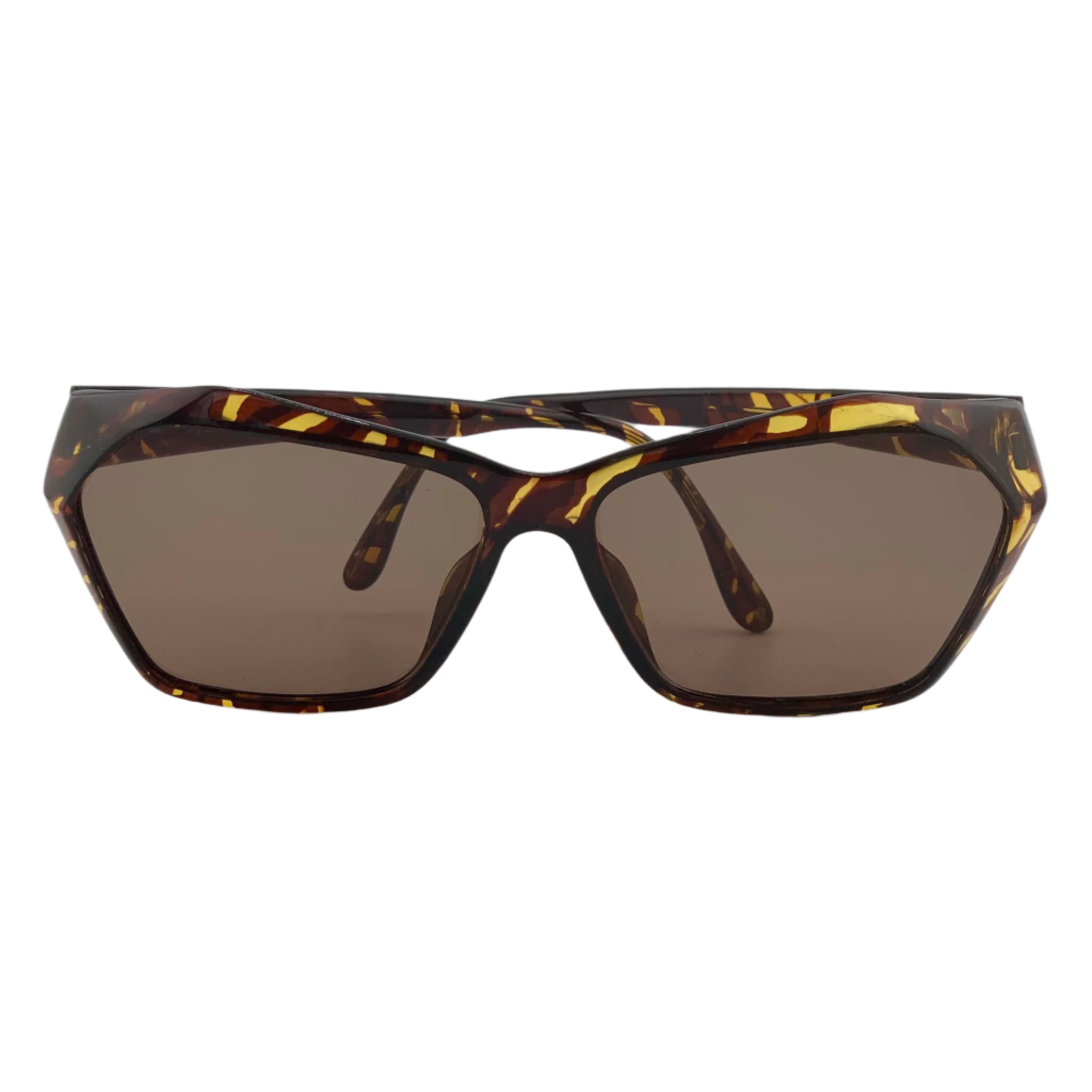  Men's and women's vintage Paloma Picasso Square 3758 10 sunglasses in brown frame and brown lens with 100% UV protection, made in Germany, authentic, original, and in superb condition 