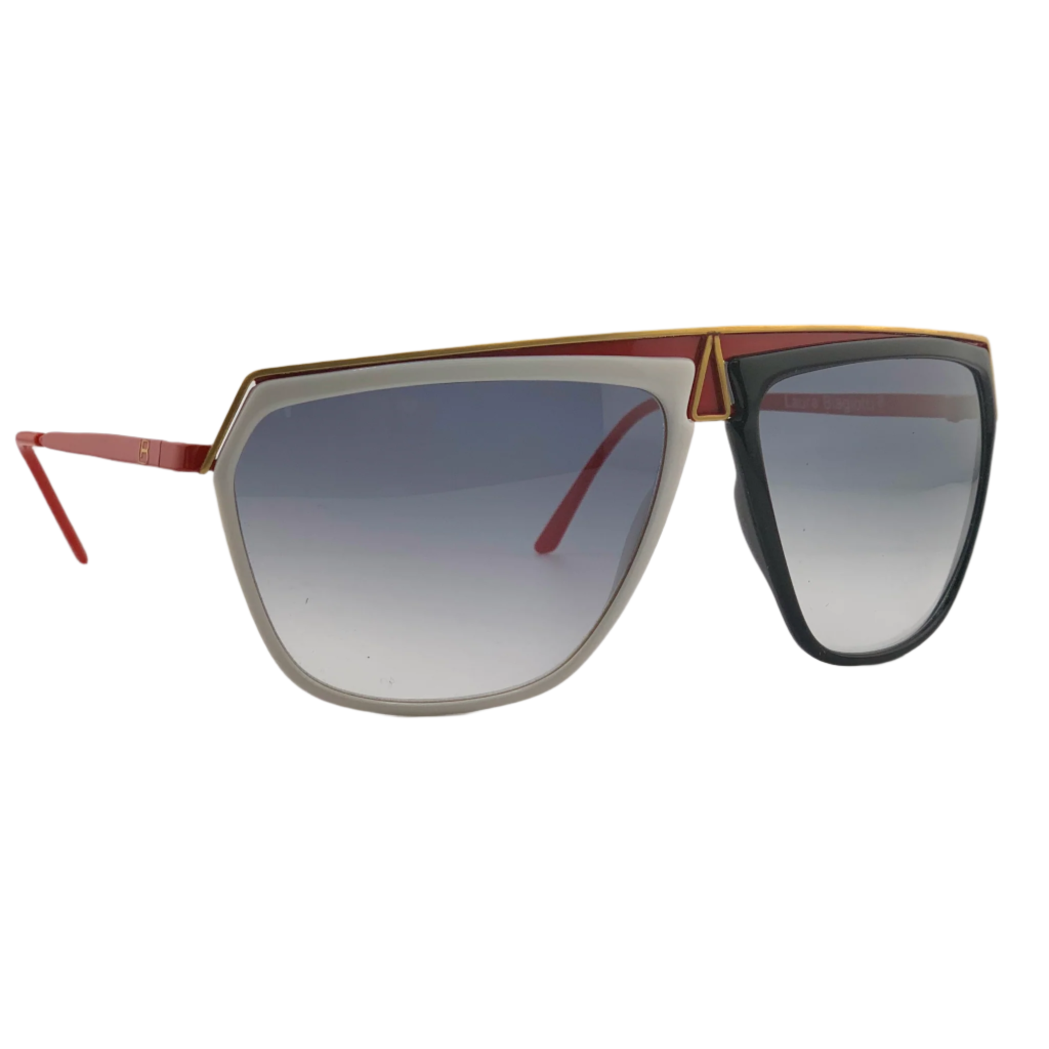 Square-shaped Laura Biagiotti fantasy sunglasses with unique colorful pattern design
