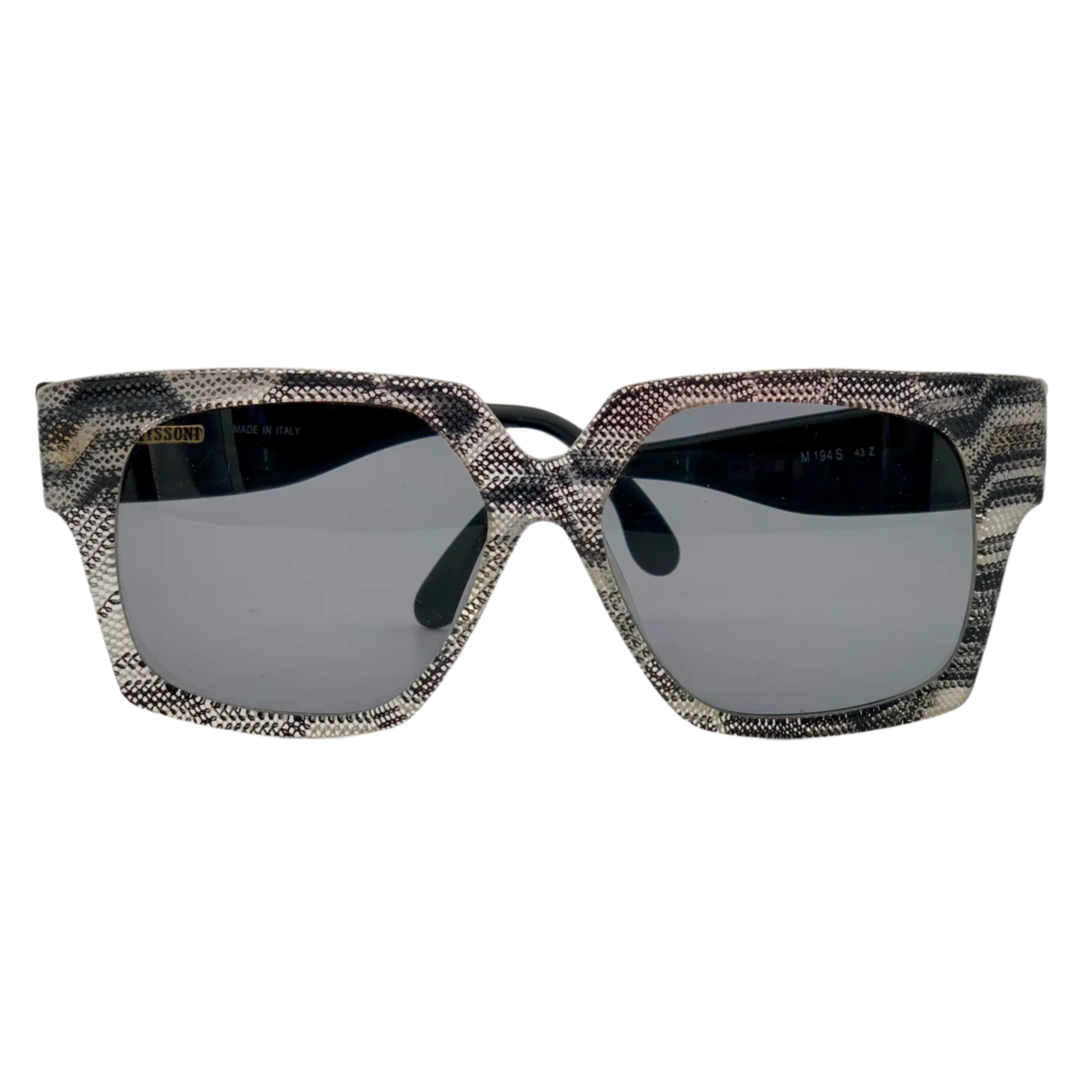 Colorful square sunglasses with patterned frames by MISSONI, style M194/S