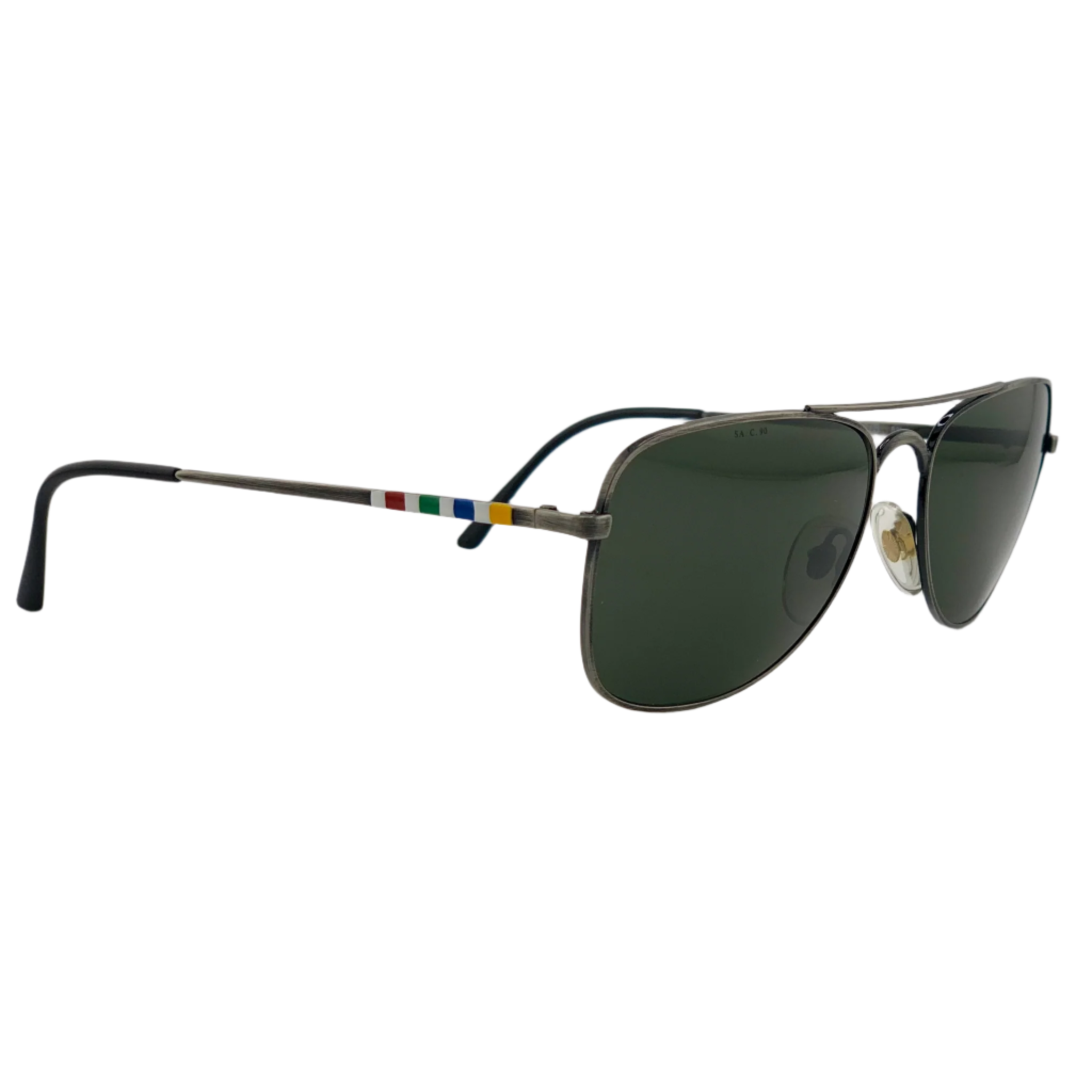 Brown aviator sunglasses with a bold design and Missoni logo
