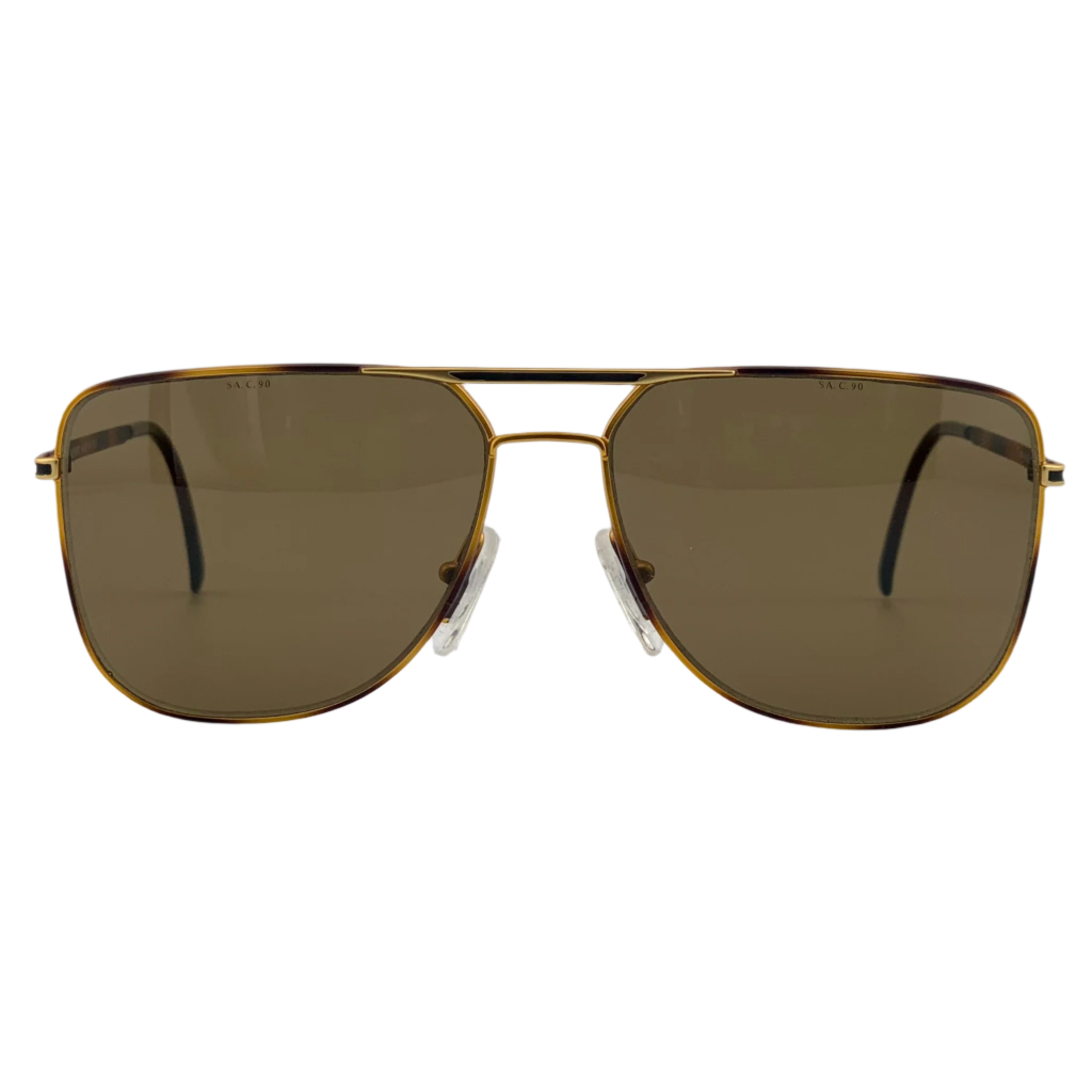 Brown and blue aviator sunglasses with tortoiseshell pattern by Missoni