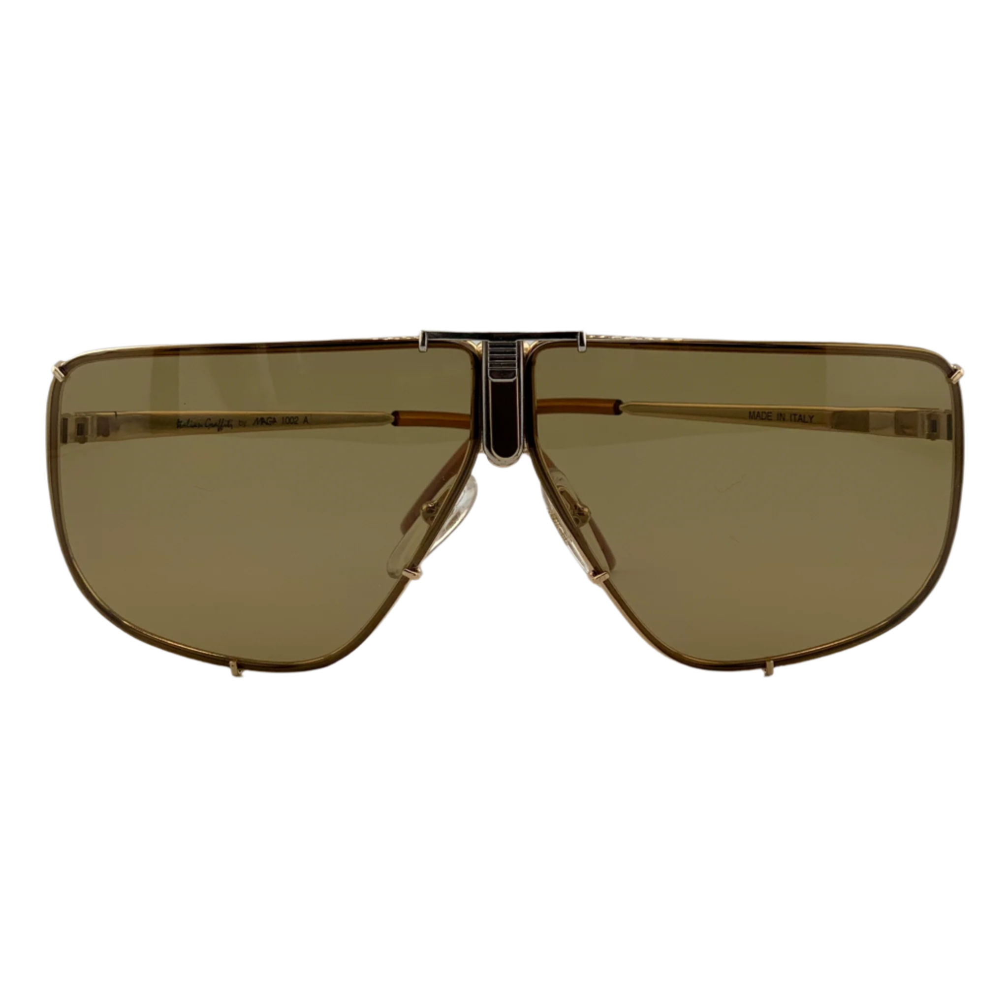 Black MAGA FLAT BROW 1002 A sunglasses with sleek, flat brow design