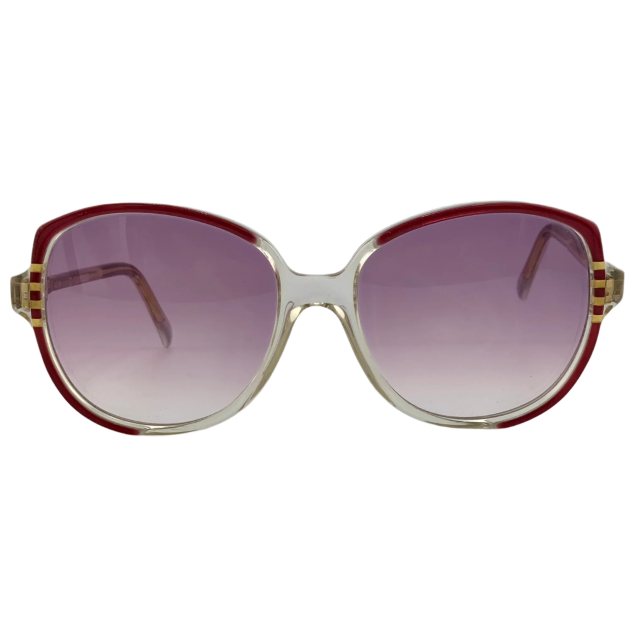 Vintage Mannequin Round 7049 sunglasses in Clear/Red frame for Men and Women 