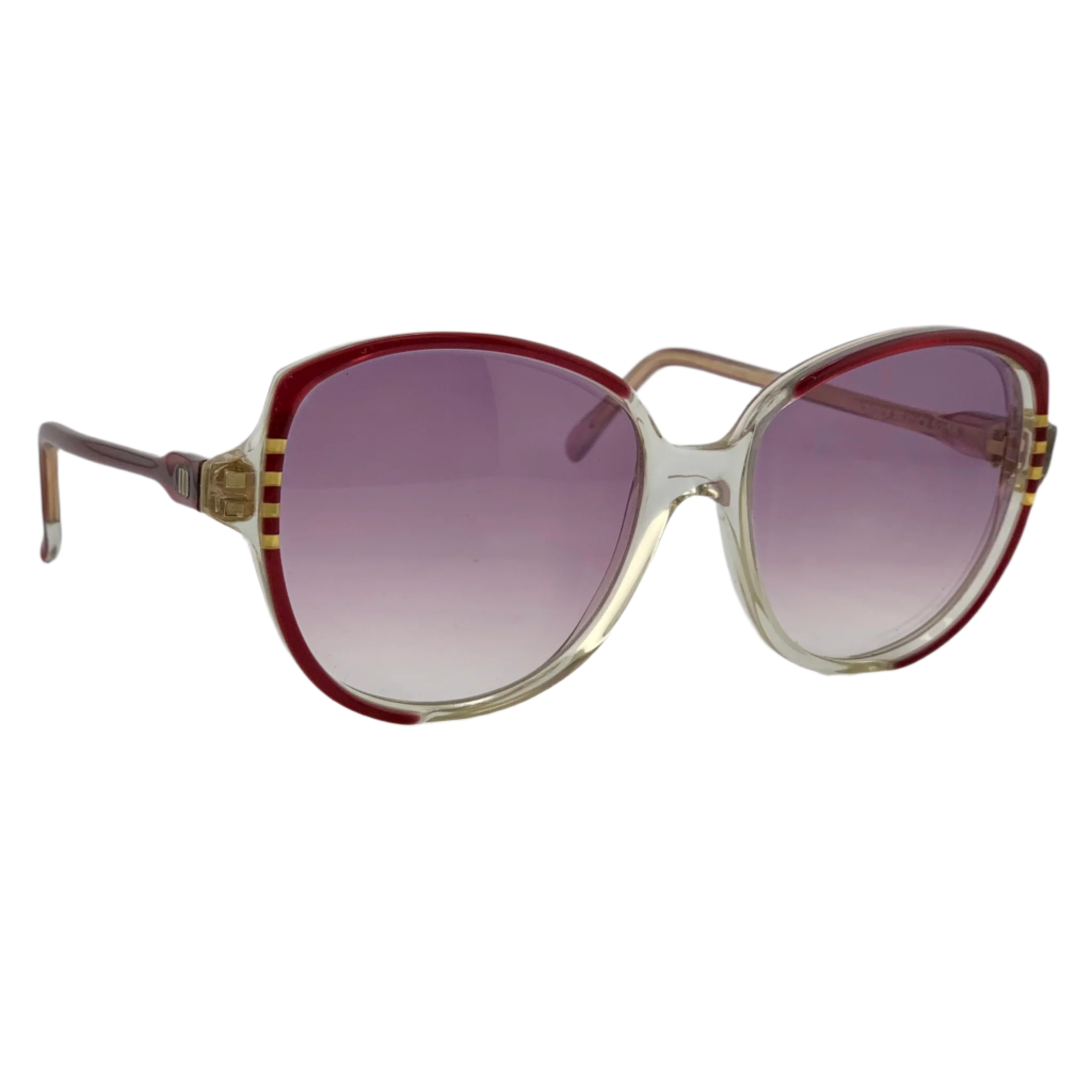  Purple lens vintage sunglasses with round 7049 frame from France 