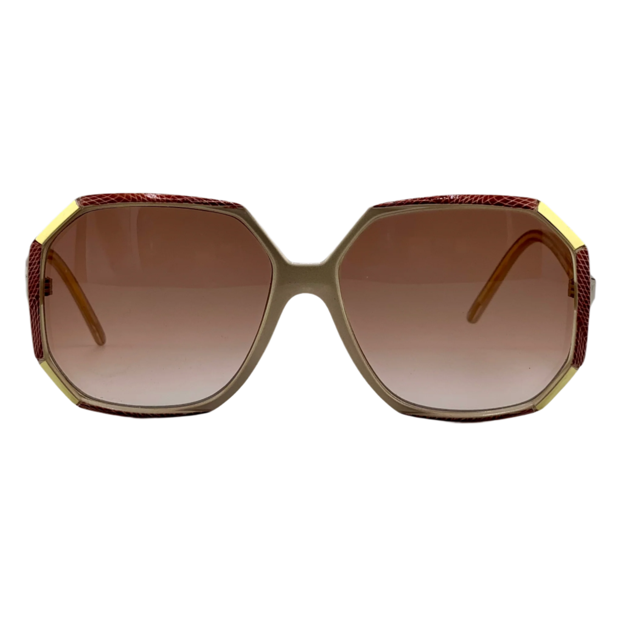Vintage Red/Gold Mannequin Square 7205 Sunglasses for Men and Women 